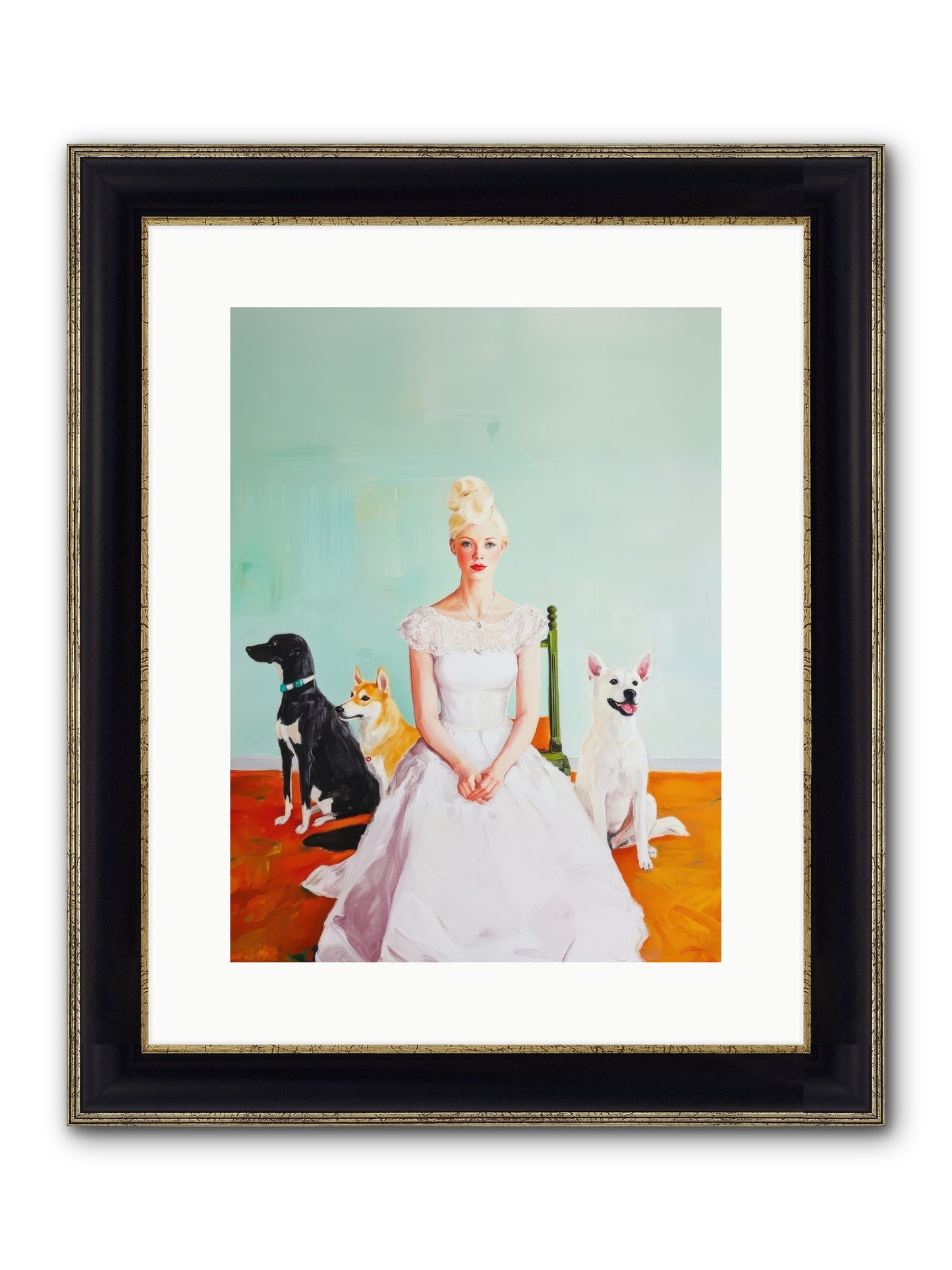 When Quiet Held Wonder Framed Print - Black & Gold 12x16