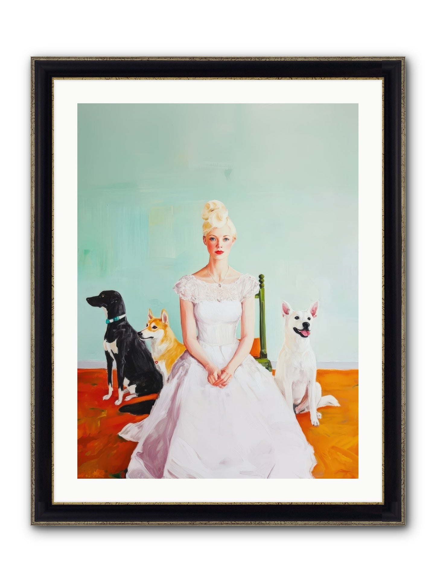 When Quiet Held Wonder Framed Print - Black & Gold 24x32