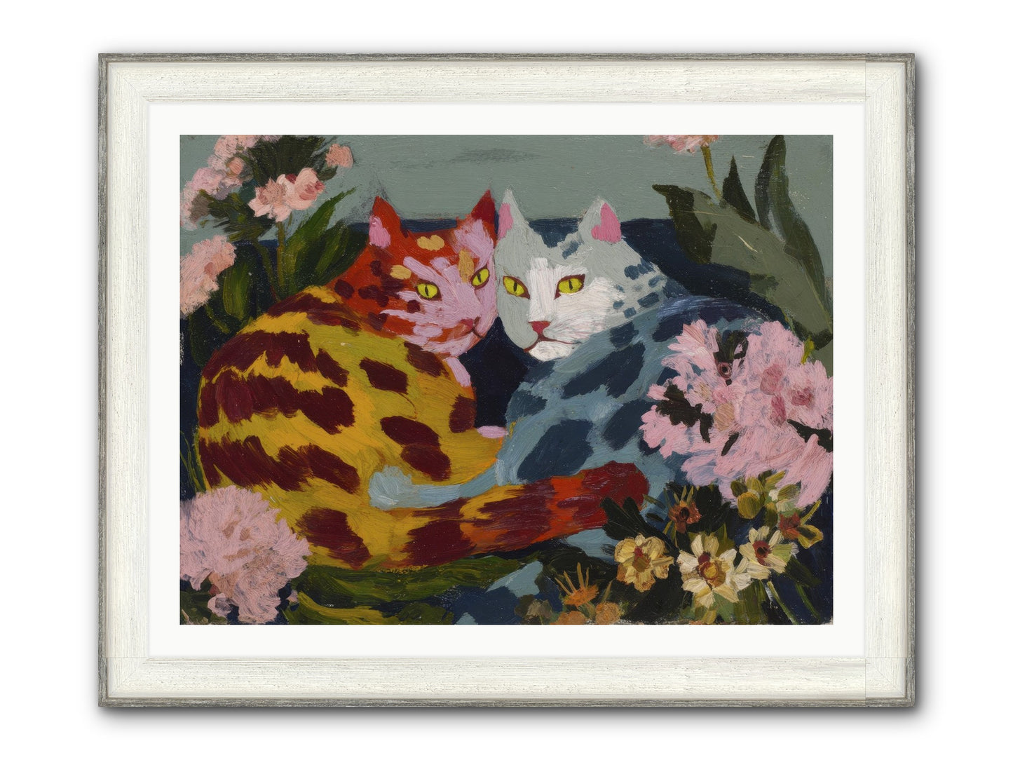 When September Lingered Framed Print - Driftwood White 40x30