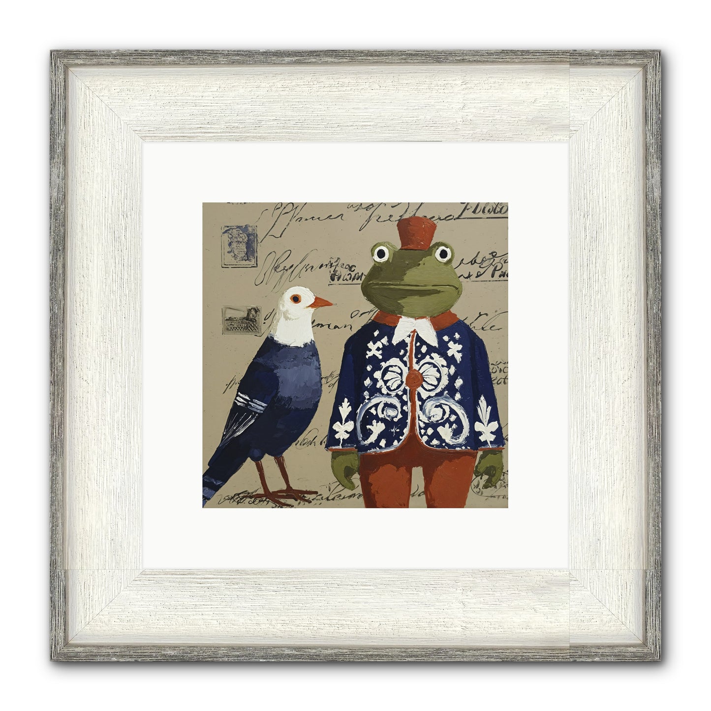 When Serendipity Enters Framed Print - Driftwood White 10x10