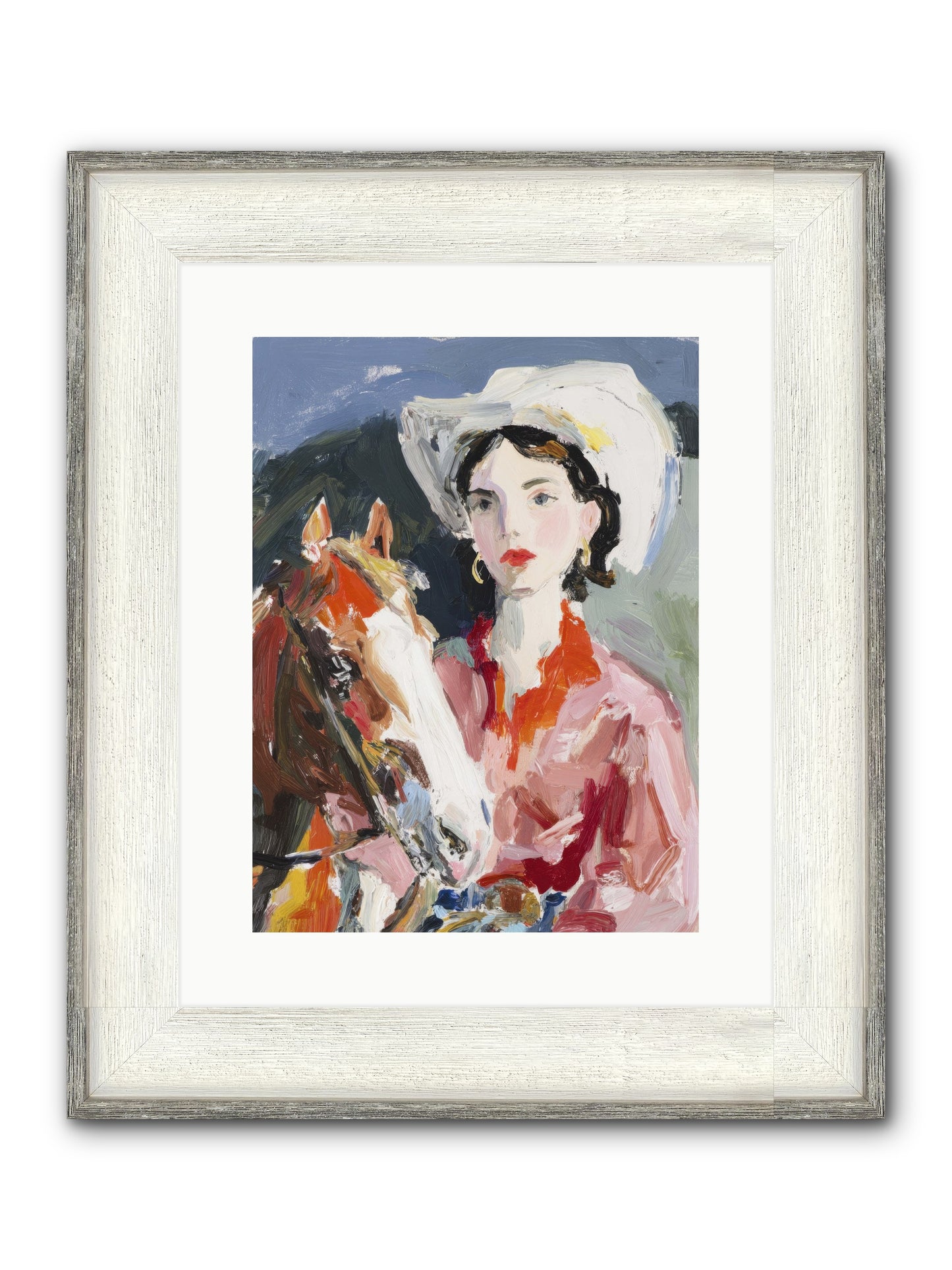 When Shadows Stretched Framed Print - Driftwood White 12x16