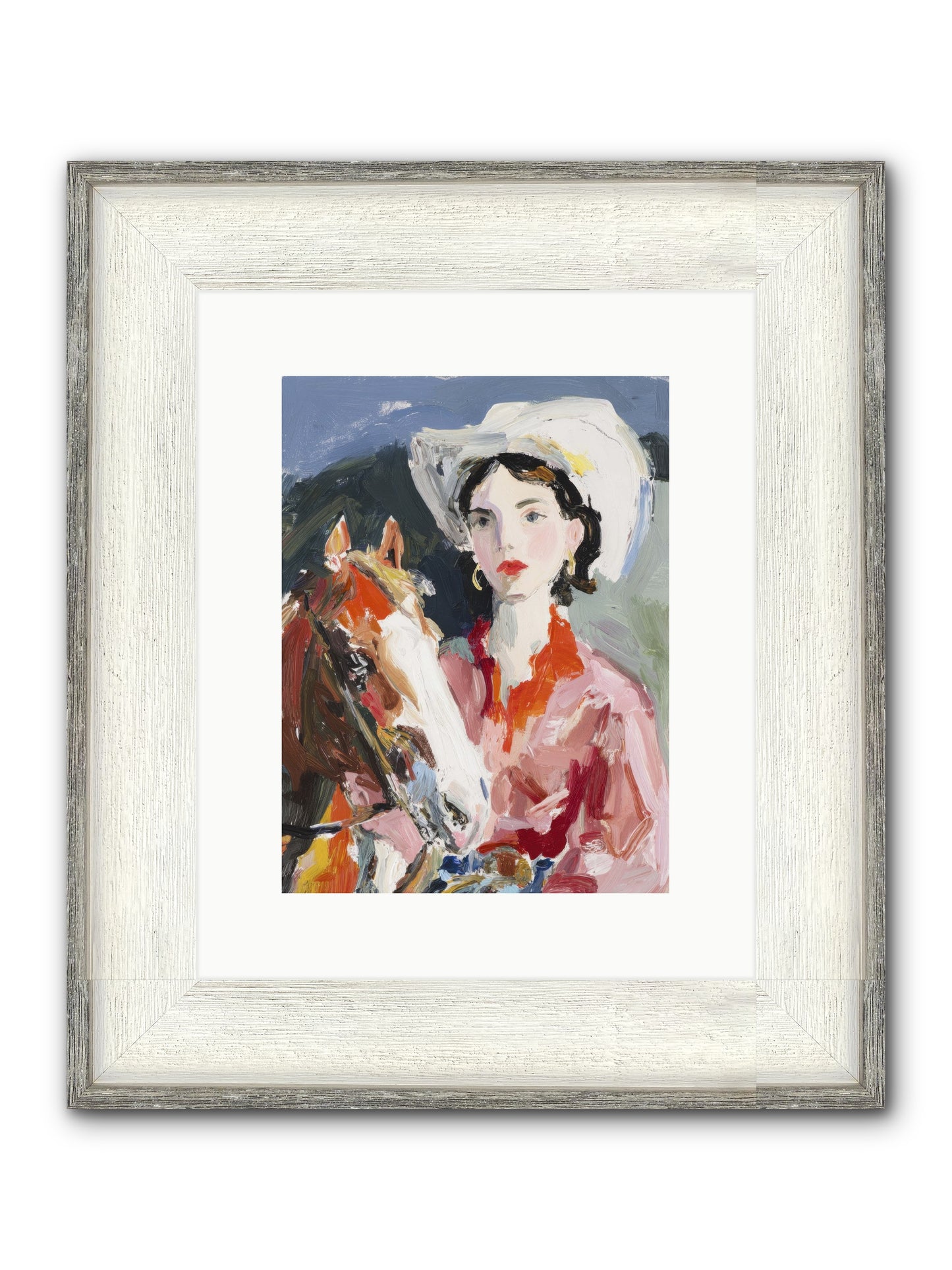 When Shadows Stretched Framed Print - Driftwood White 9x12