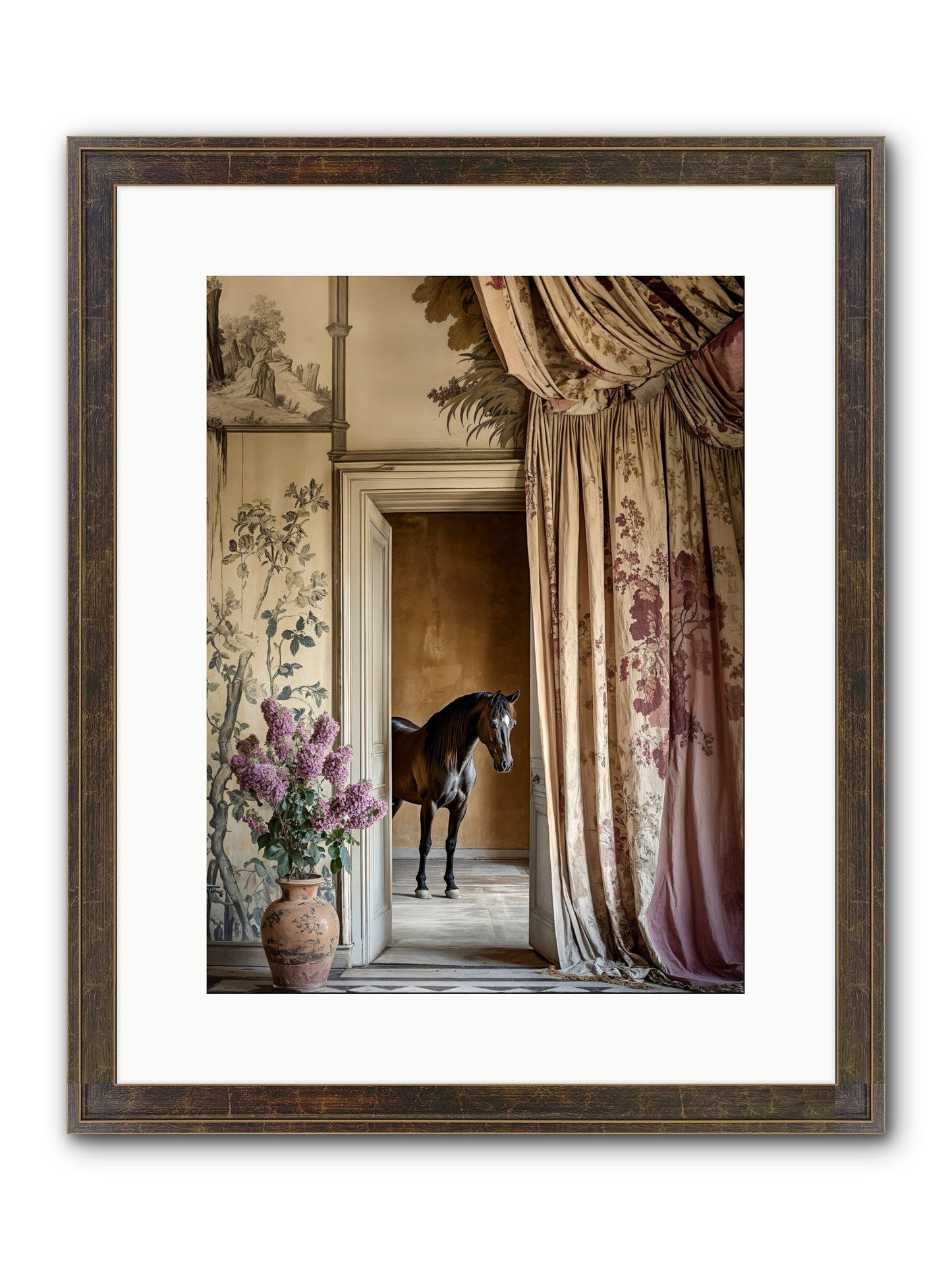 When Shadows Wore Horseshoes Framed Print - Slimwoods Black/Gold 12x16