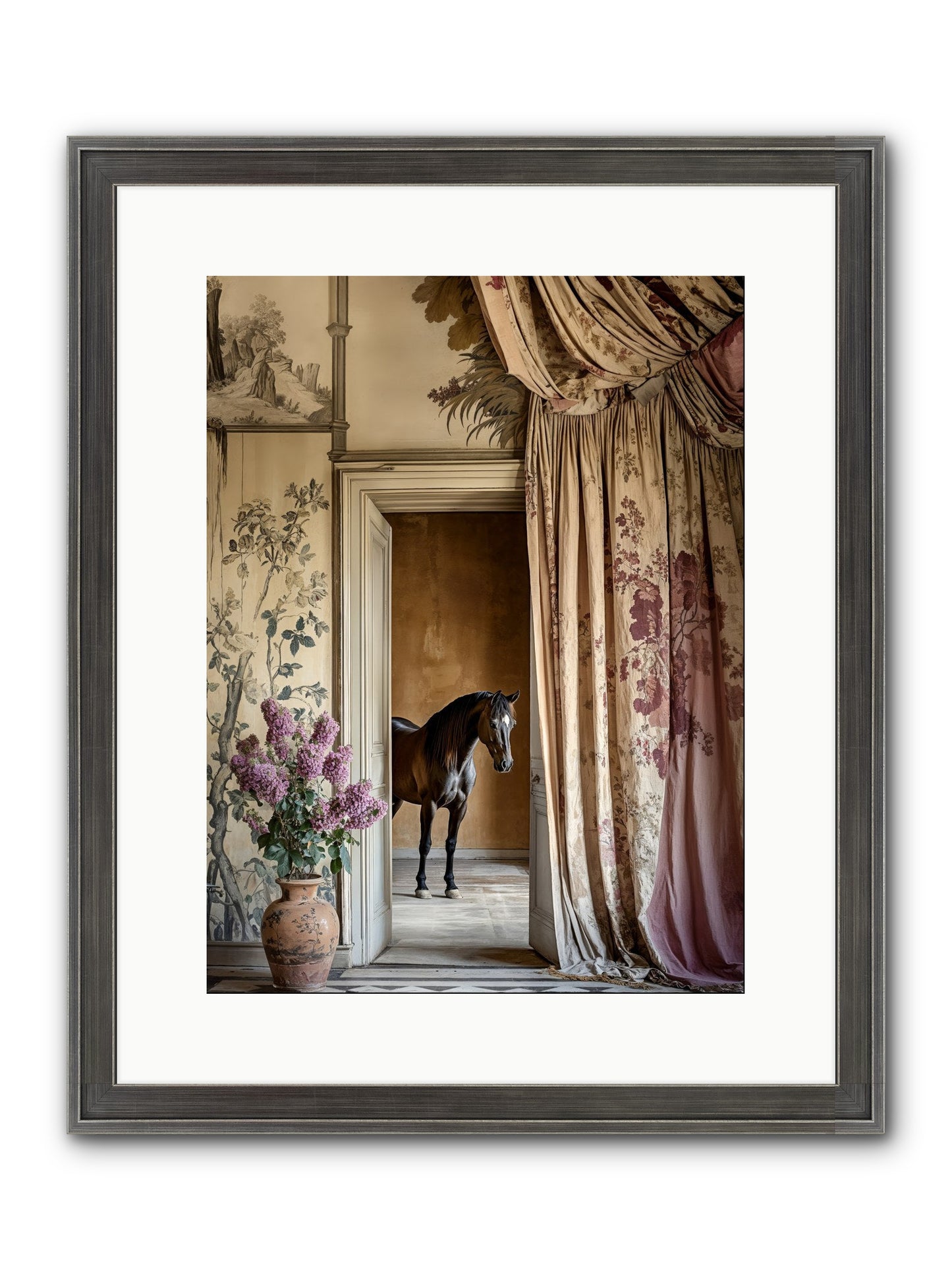 When Shadows Wore Horseshoes Framed Print - Slimwoods Black/Silver 12x16
