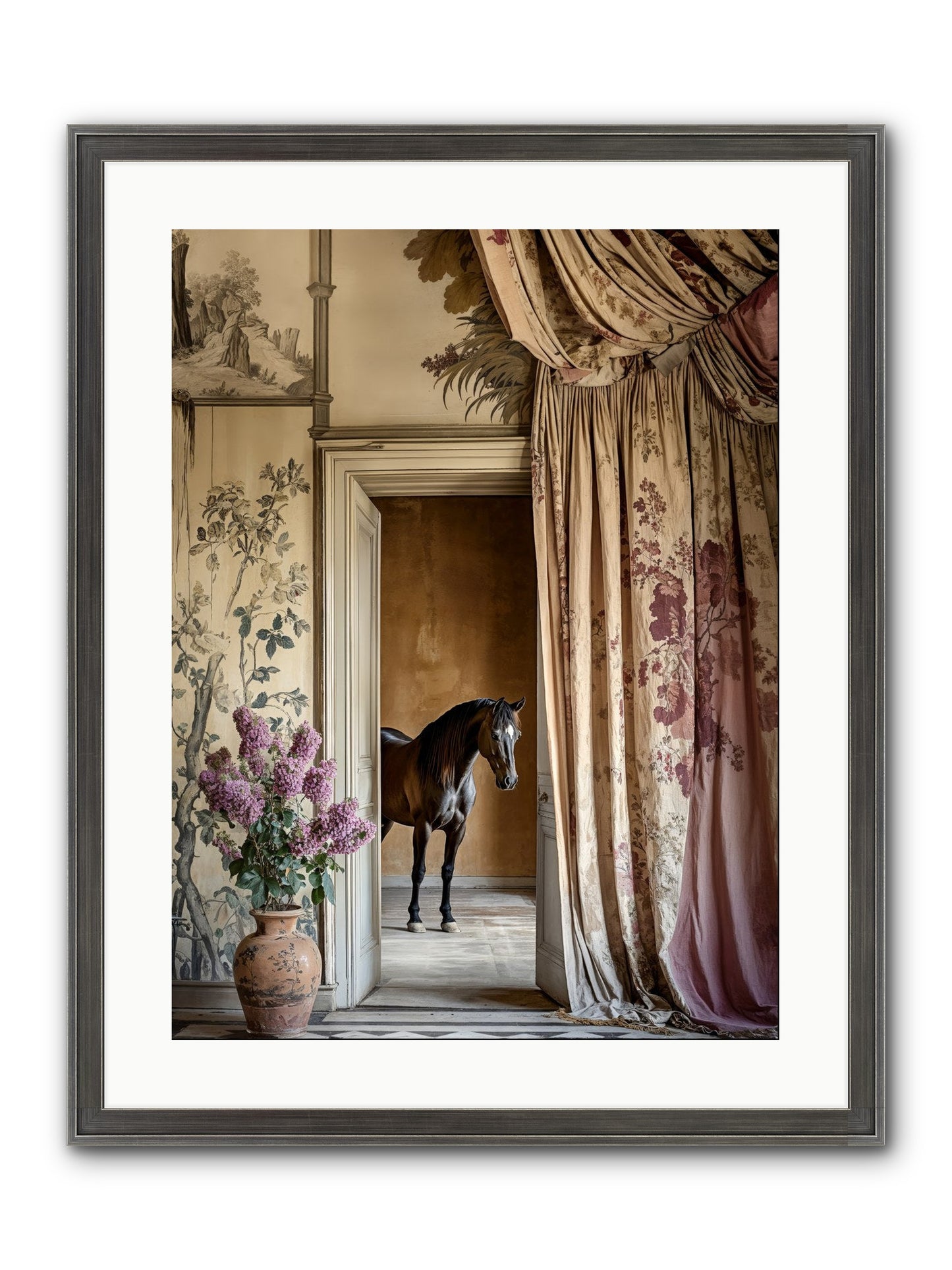 When Shadows Wore Horseshoes Framed Print - Slimwoods Black/Silver 18x24