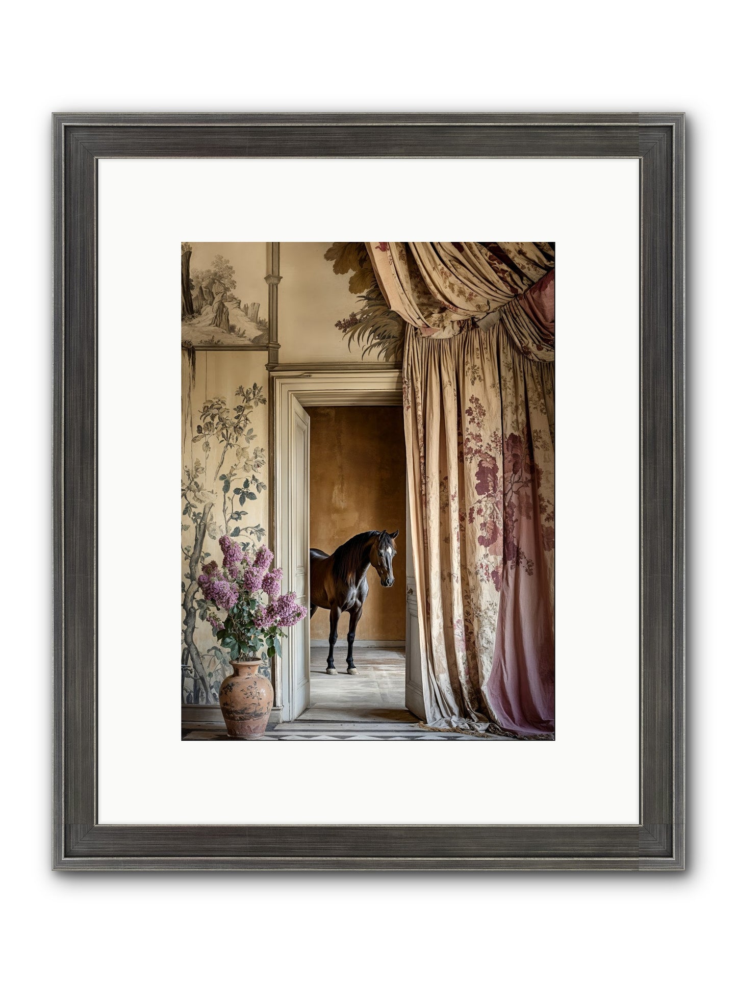 When Shadows Wore Horseshoes Framed Print - Slimwoods Black/Silver 9x12