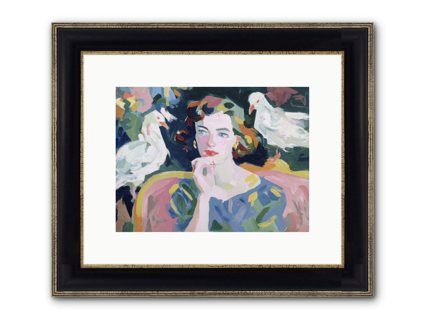 When Silence Had Wings Framed Print - Black & Gold 12x9
