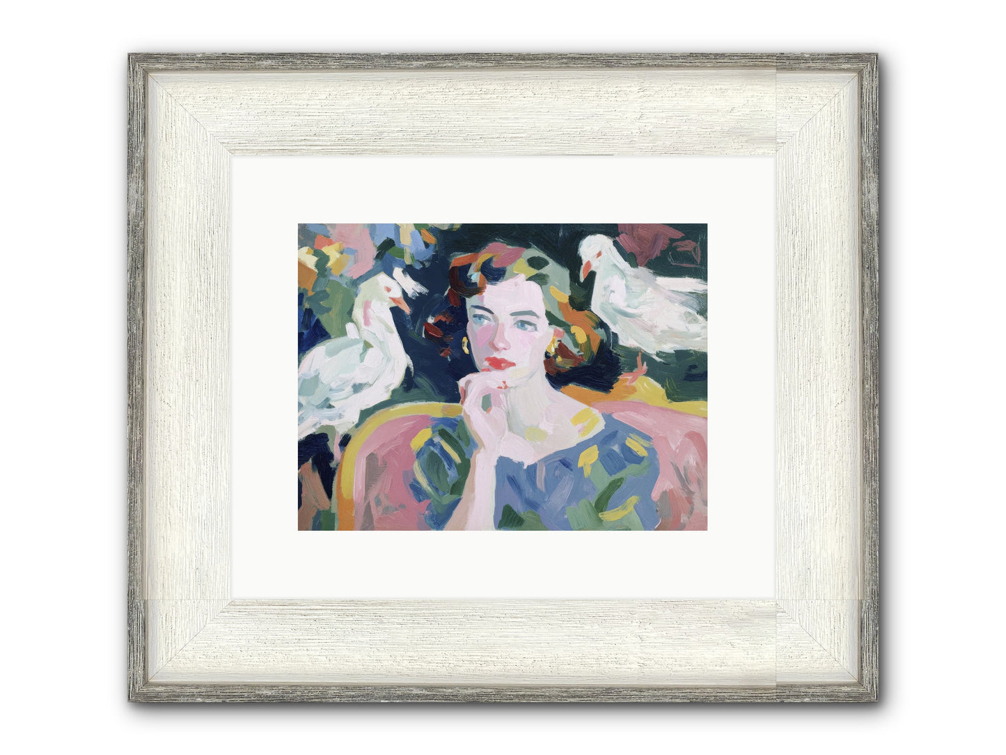 When Silence Had Wings Framed Print - Driftwood White 12x9