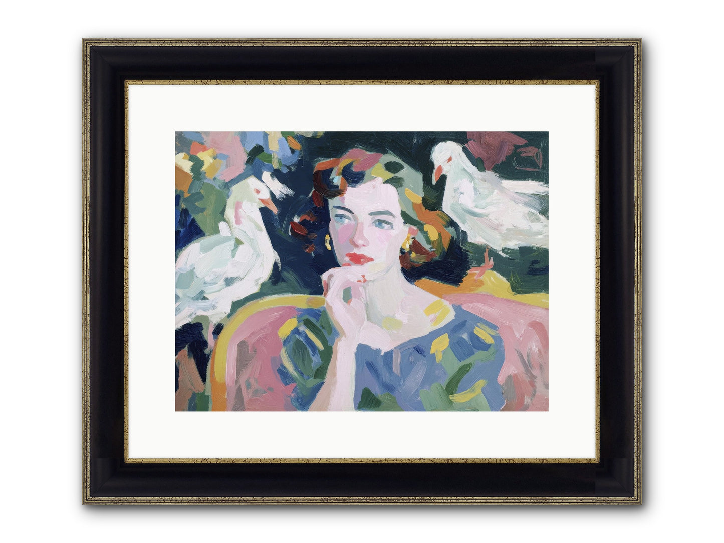 When Silence Had Wings Framed Print - Black & Gold 16x12