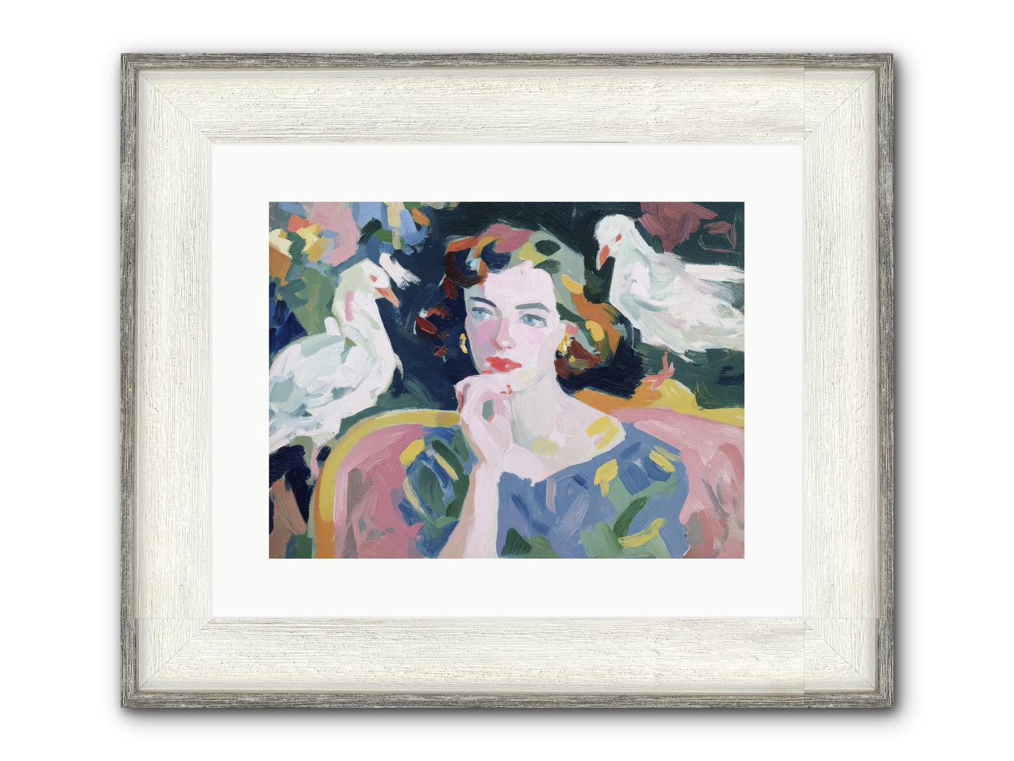 When Silence Had Wings Framed Print - Driftwood White 16x12
