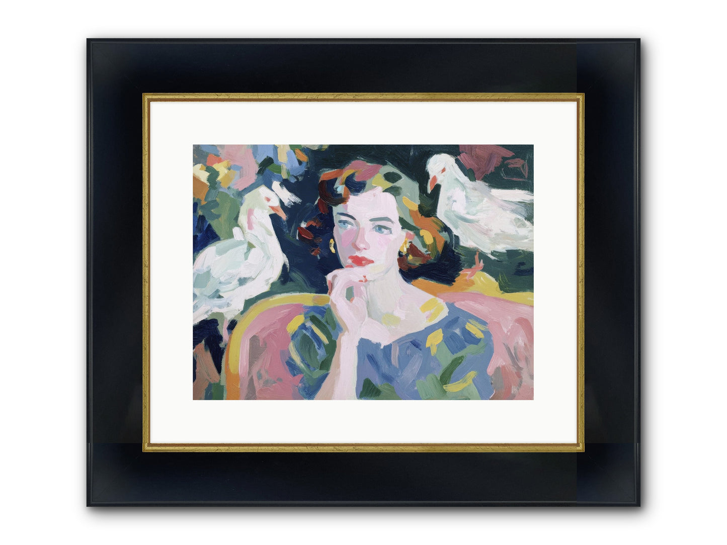 When Silence Had Wings Framed Print - Wide Black w/Gold 16x12