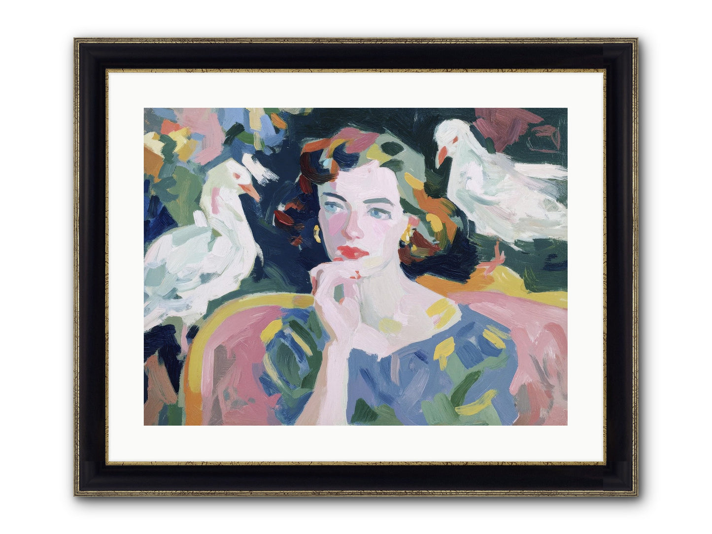 When Silence Had Wings Framed Print - Black & Gold 24x18