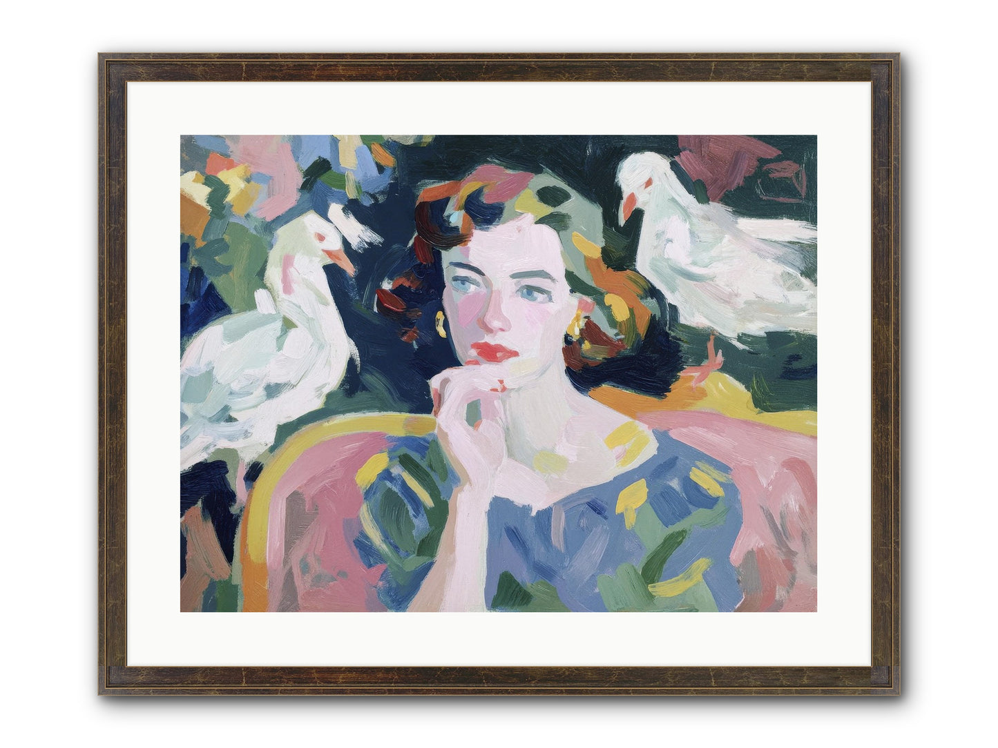 When Silence Had Wings Framed Print - Slimwoods Black/Gold 24x18