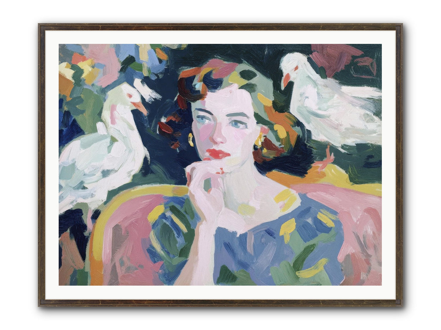When Silence Had Wings Framed Print - Slimwoods Black/Gold 48x36