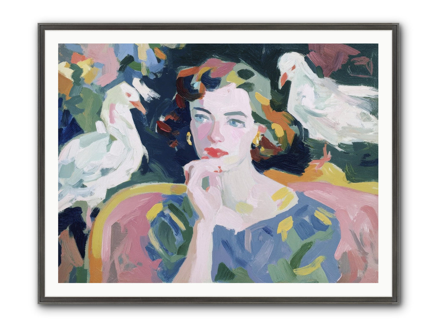 When Silence Had Wings Framed Print - Slimwoods Black/Silver 48x36