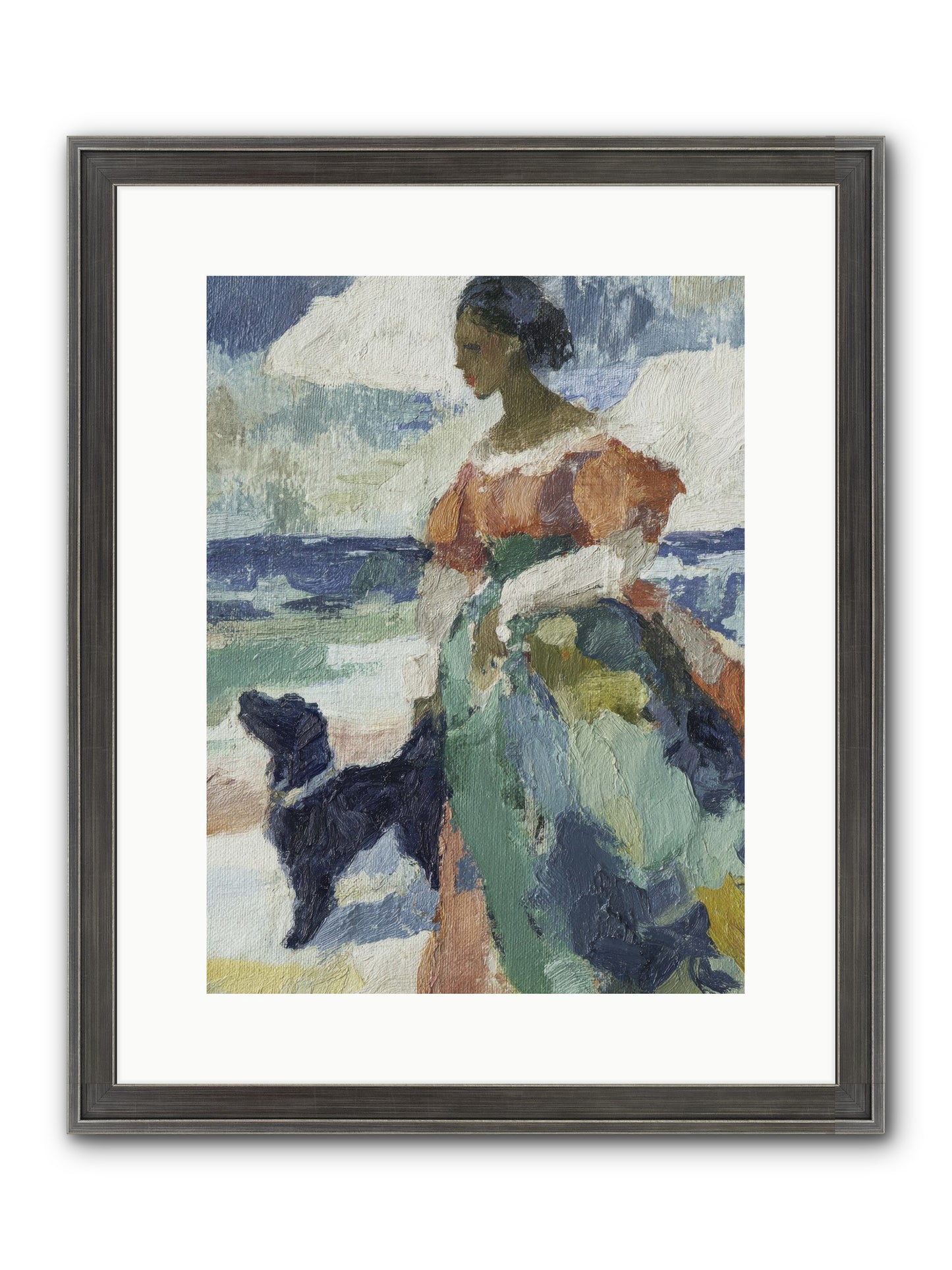 When Sky Meets Water's Edge Framed Print - Slimwoods Black/Silver 12x16