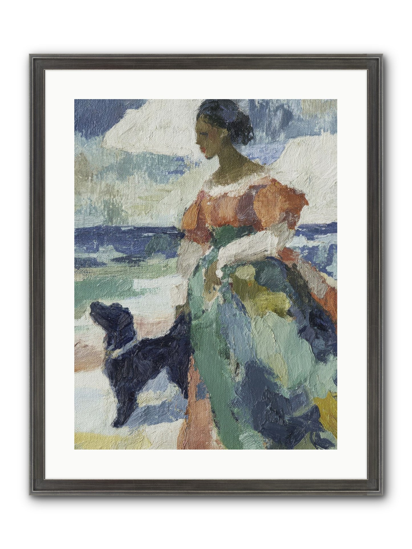 When Sky Meets Water's Edge Framed Print - Slimwoods Black/Silver 18x24