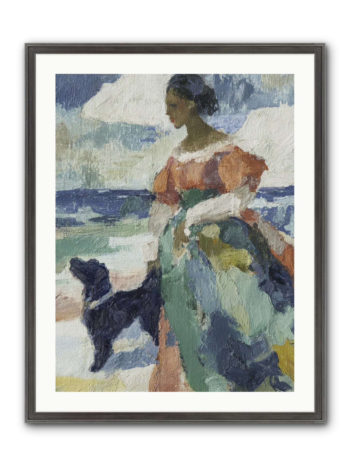 When Sky Meets Water's Edge Framed Print - Slimwoods Black/Silver 24x32
