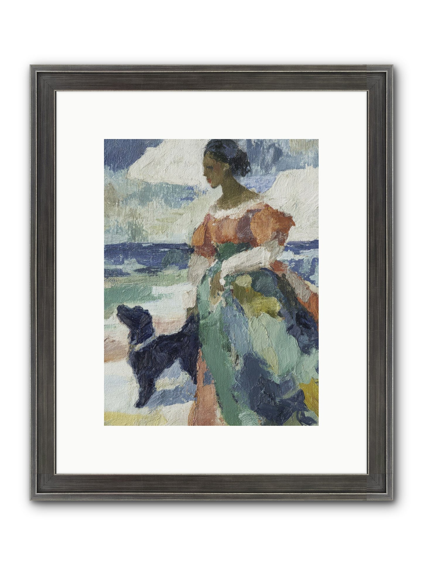 When Sky Meets Water's Edge Framed Print - Slimwoods Black/Silver 9x12