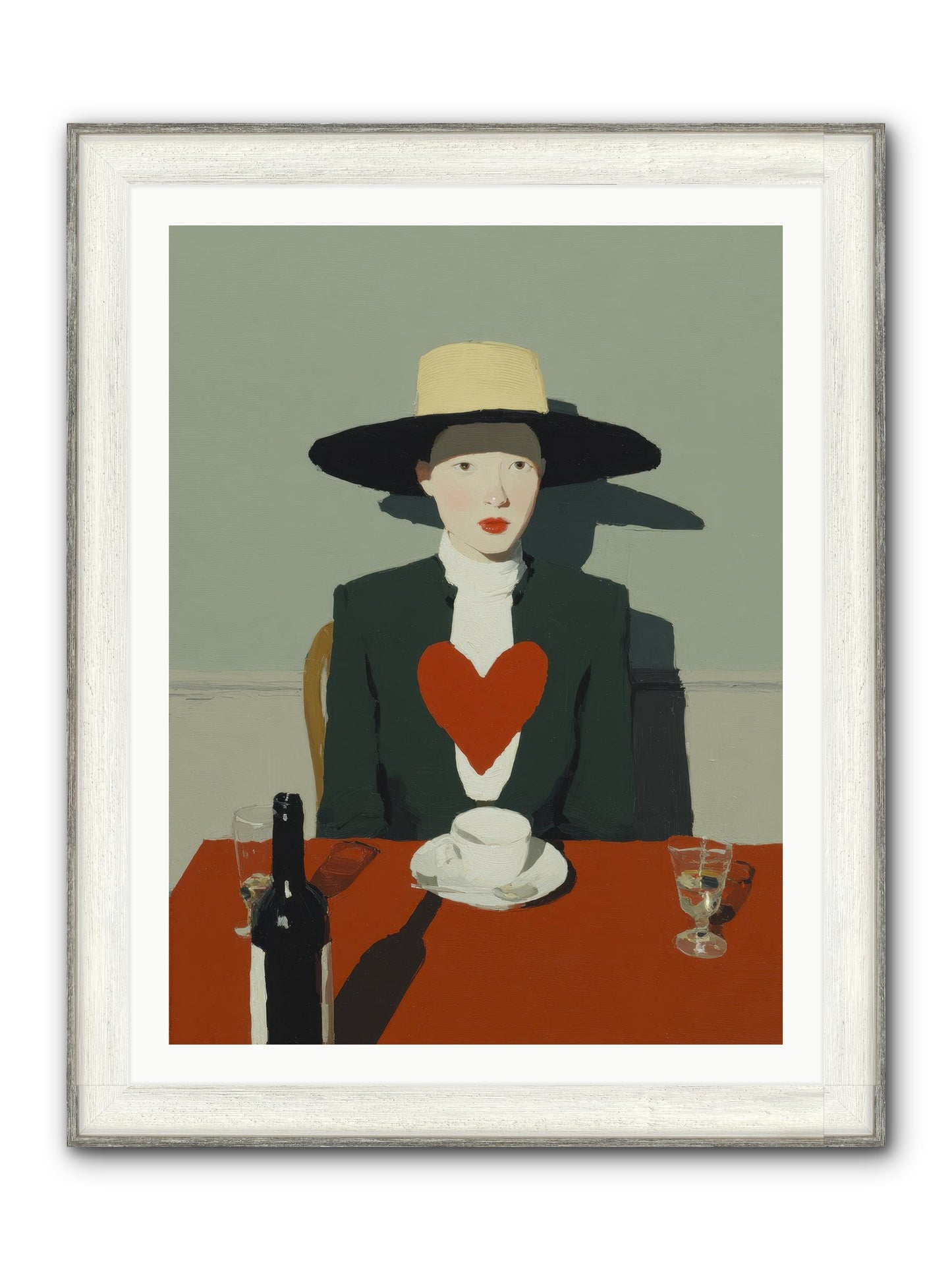 When Souls Find Their Match Framed Print - Driftwood White 30x40