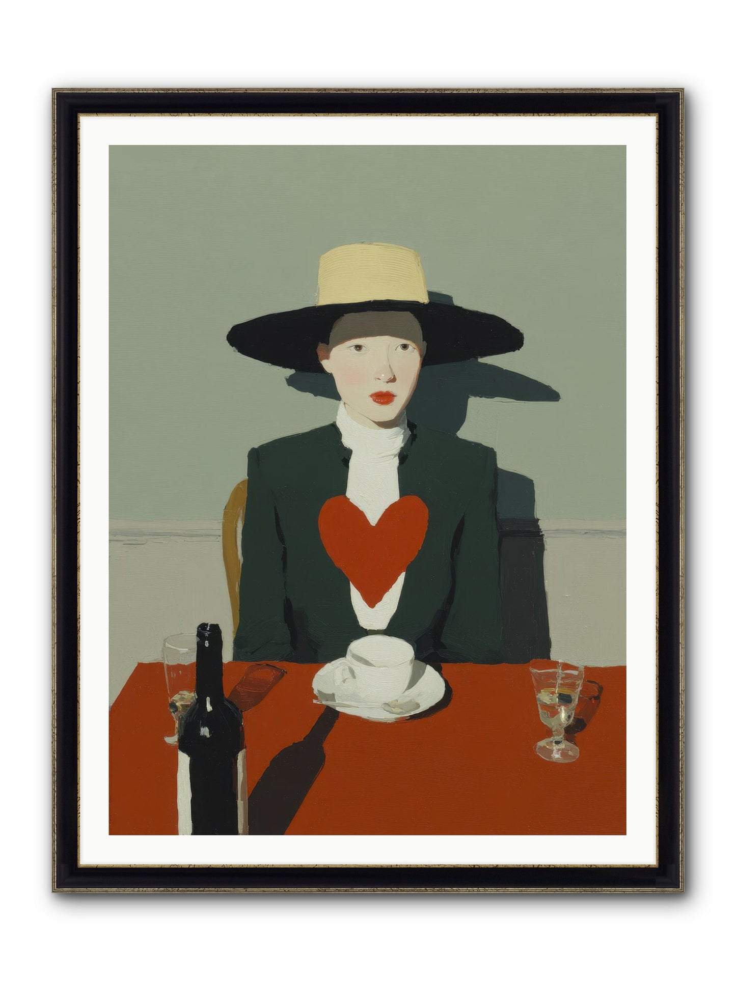 When Souls Find Their Match Framed Print - Black & Gold 36x48