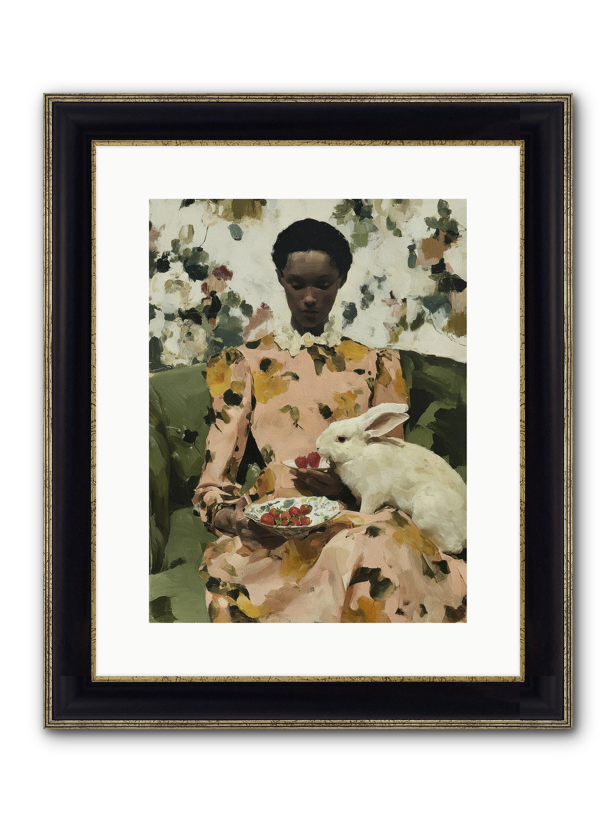 When Spring Wore Velvet Framed Print - Black & Gold 12x16