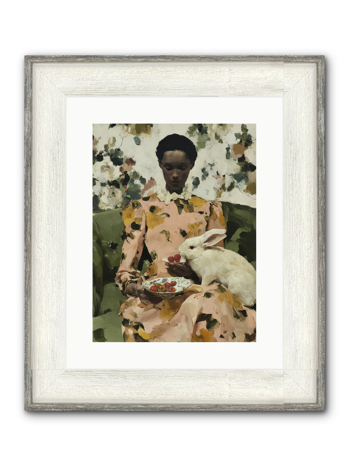 When Spring Wore Velvet Framed Print - Driftwood White 12x16
