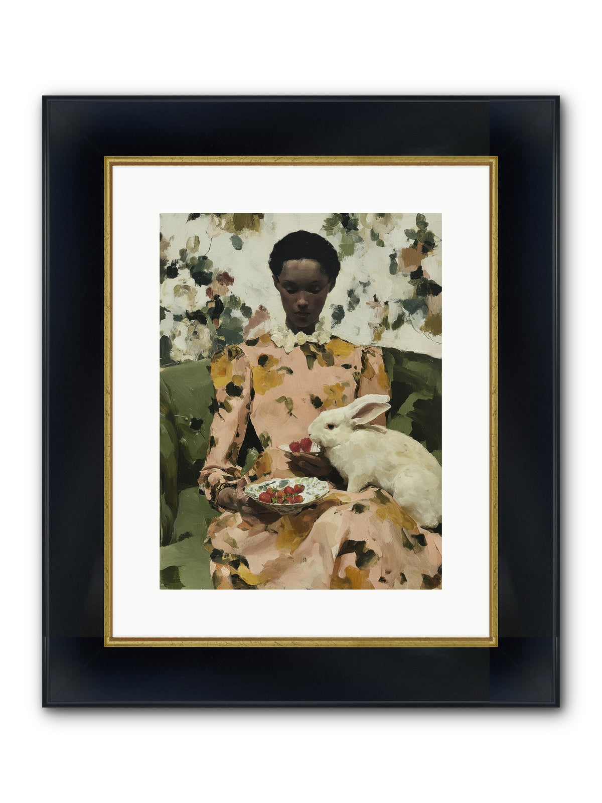 When Spring Wore Velvet Framed Print - Wide Black w/Gold 12x16