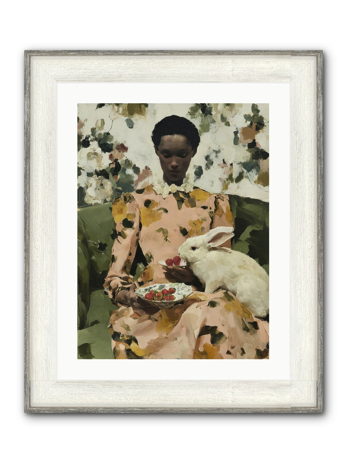 When Spring Wore Velvet Framed Print - Driftwood White 18x24