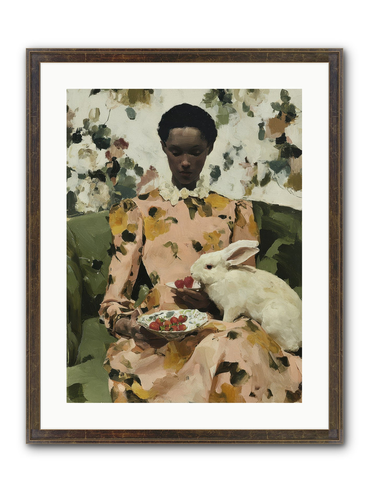 When Spring Wore Velvet Framed Print - Slimwoods Black/Gold 18x24