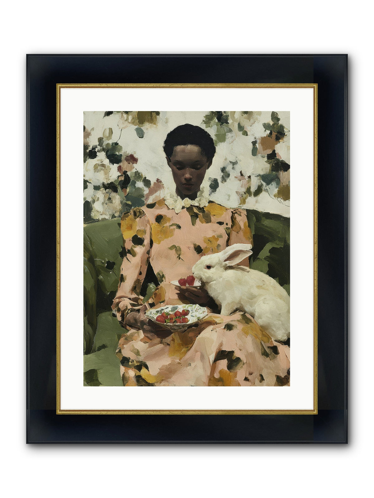 When Spring Wore Velvet Framed Print - Wide Black w/Gold 18x24