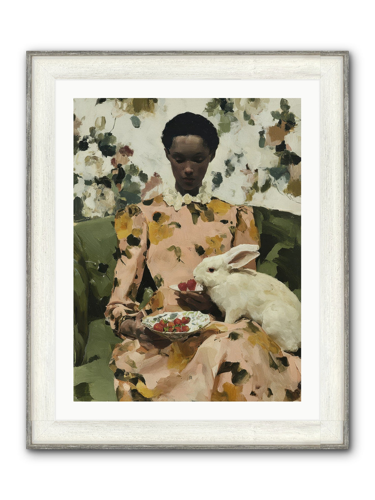 When Spring Wore Velvet Framed Print - Driftwood White 24x32