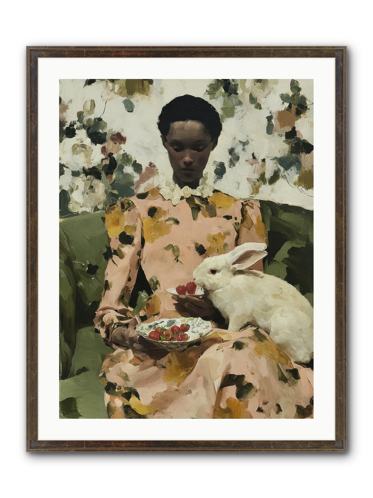When Spring Wore Velvet Framed Print - Slimwoods Black/Gold 24x32