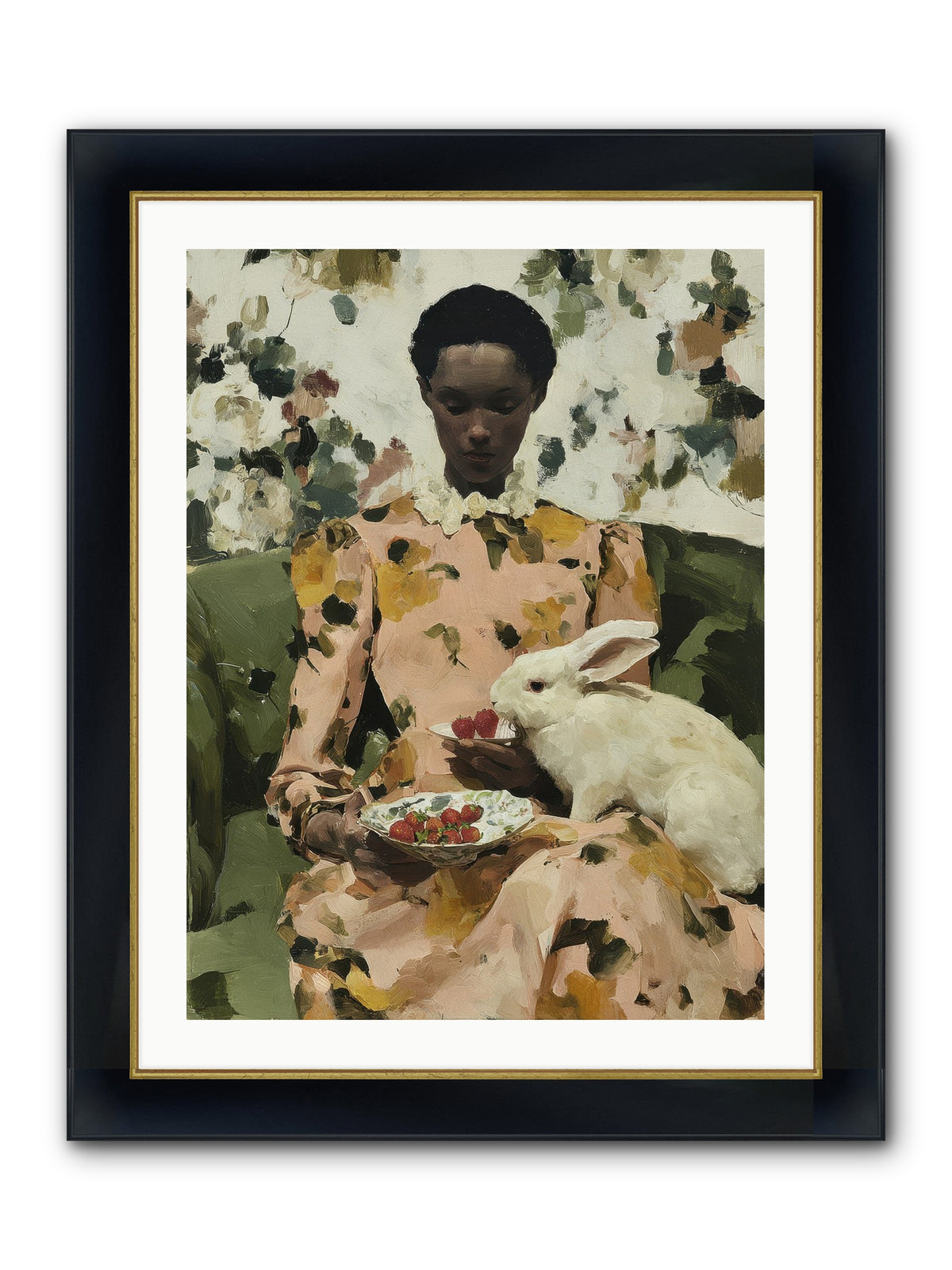 When Spring Wore Velvet Framed Print - Wide Black w/Gold 24x32