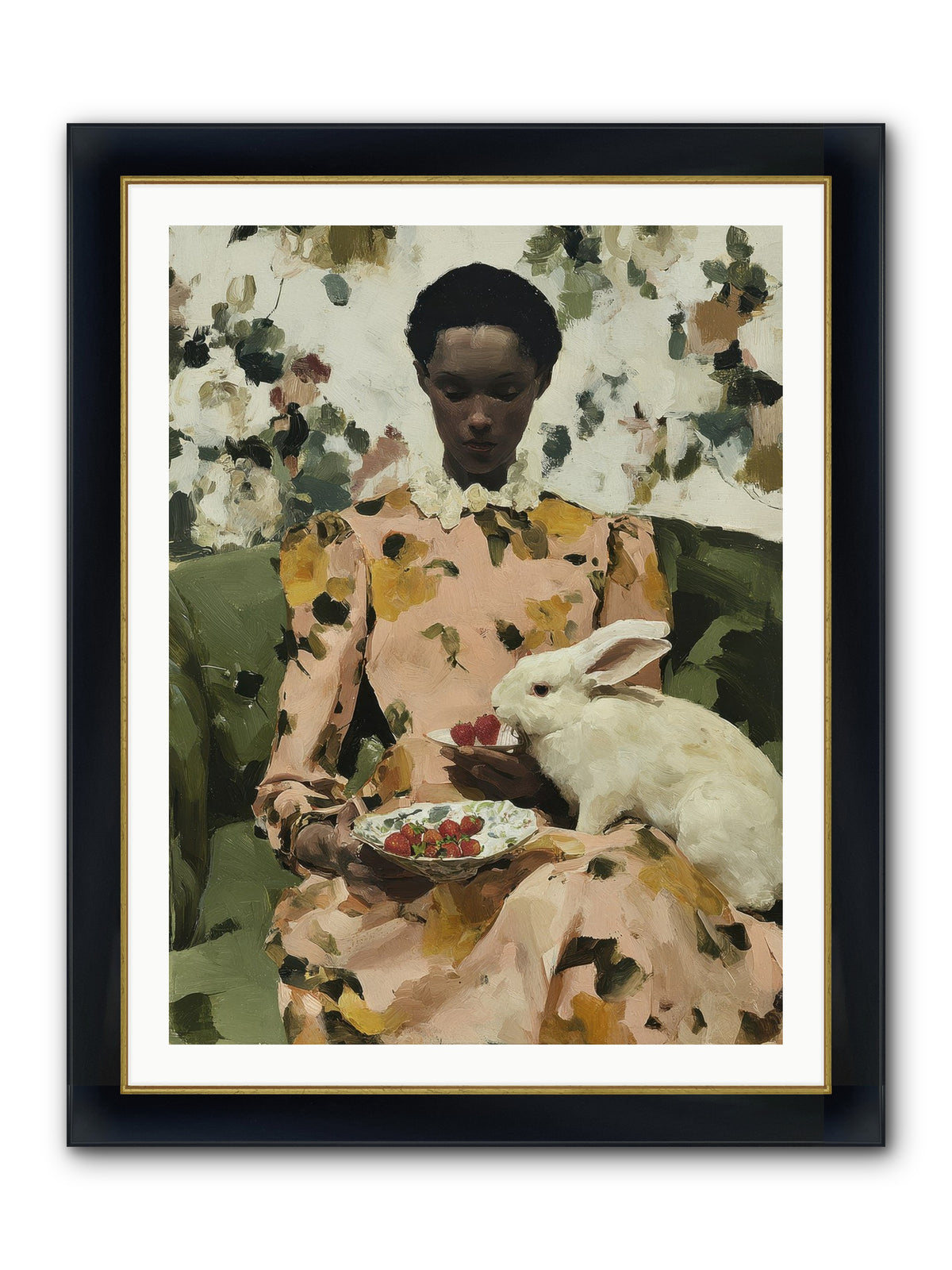 When Spring Wore Velvet Framed Print - Wide Black w/Gold 30x40