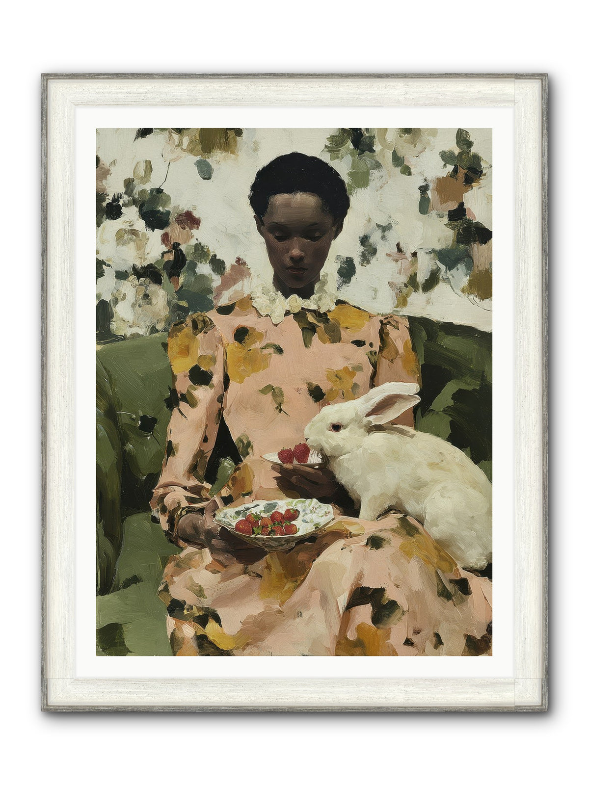 When Spring Wore Velvet Framed Print - Driftwood White 36x48