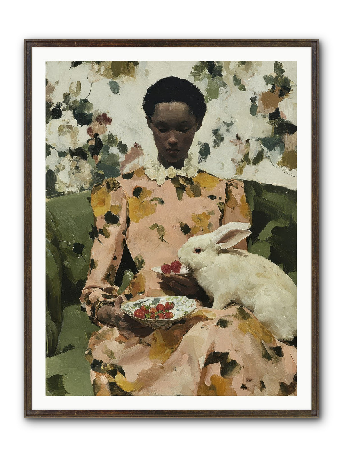 When Spring Wore Velvet Framed Print - Slimwoods Black/Gold 36x48