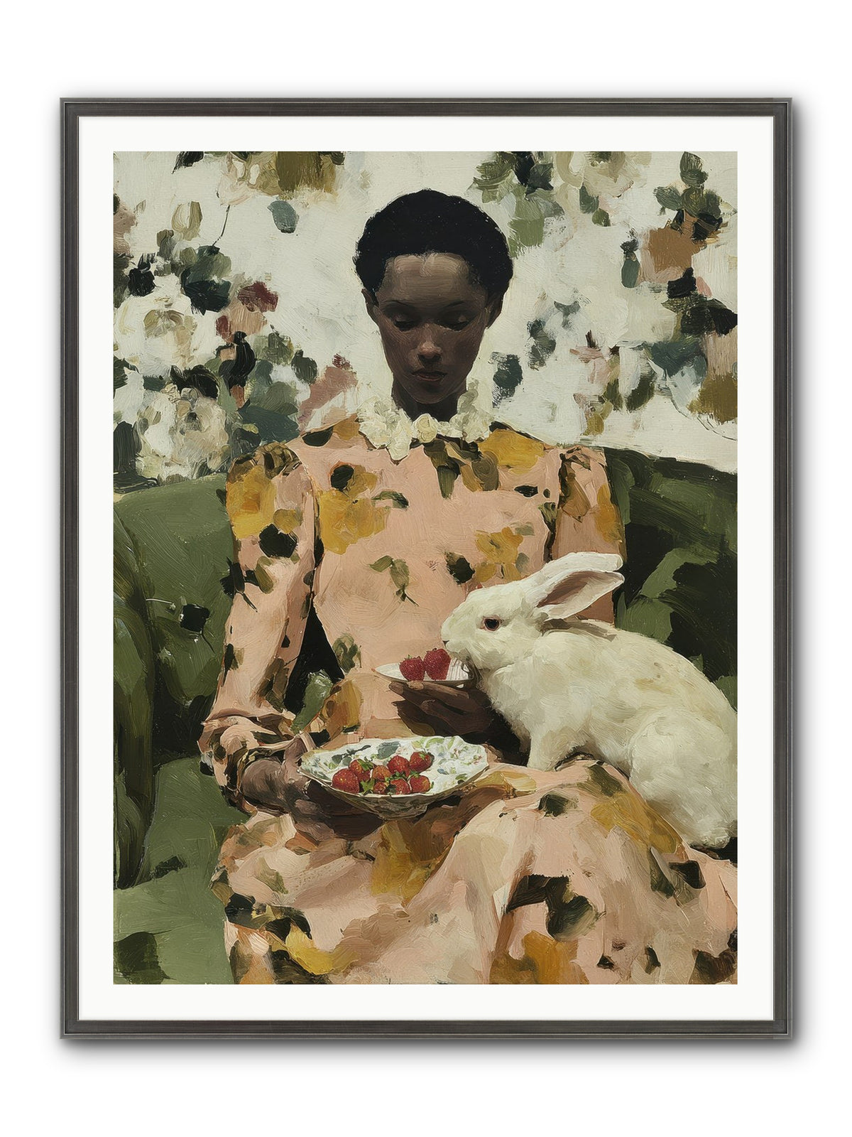 When Spring Wore Velvet Framed Print - Slimwoods Black/Silver 36x48
