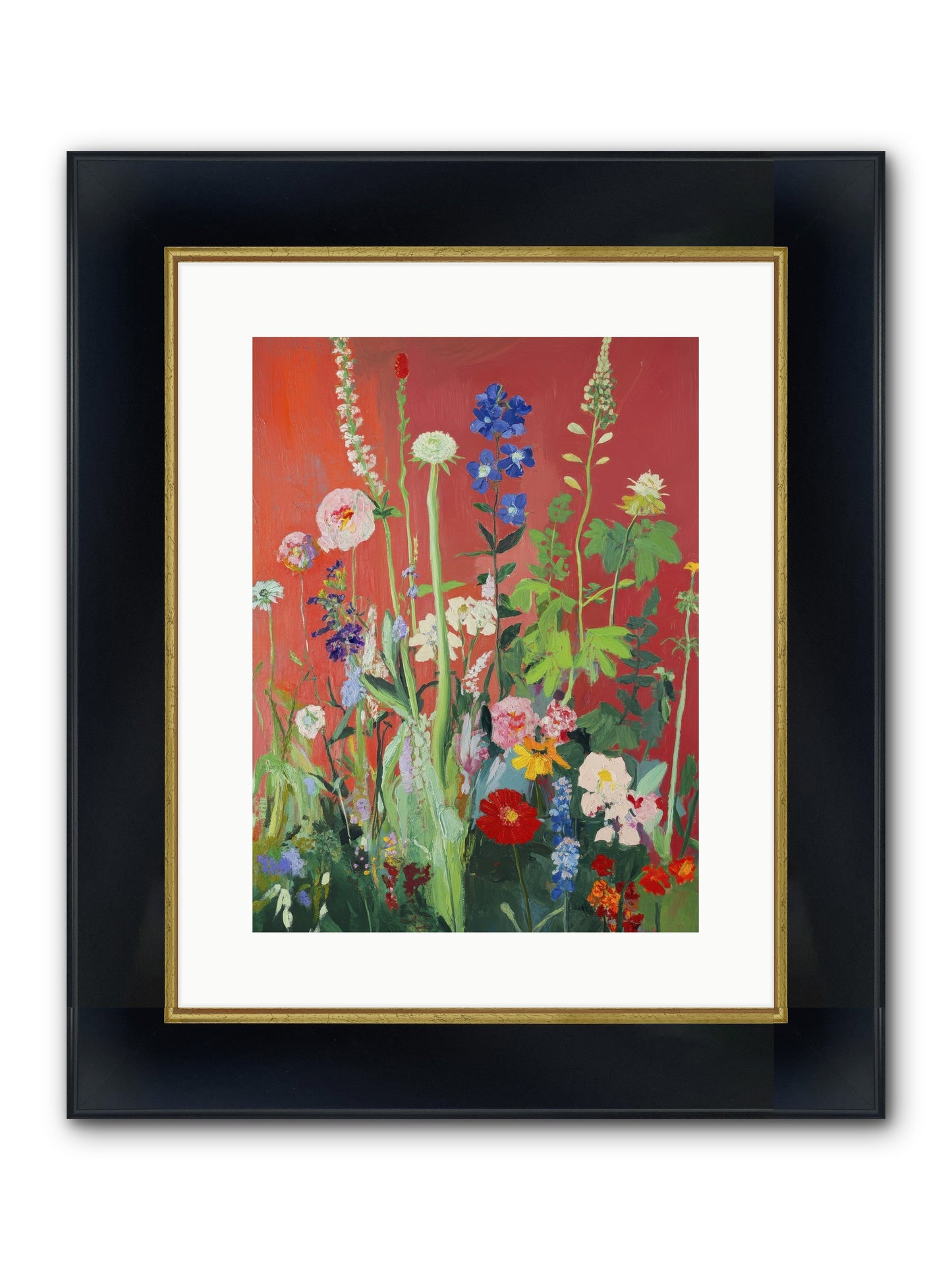 When Stems Held Stories No.1 Framed Print - Wide Black w/Gold 12x16