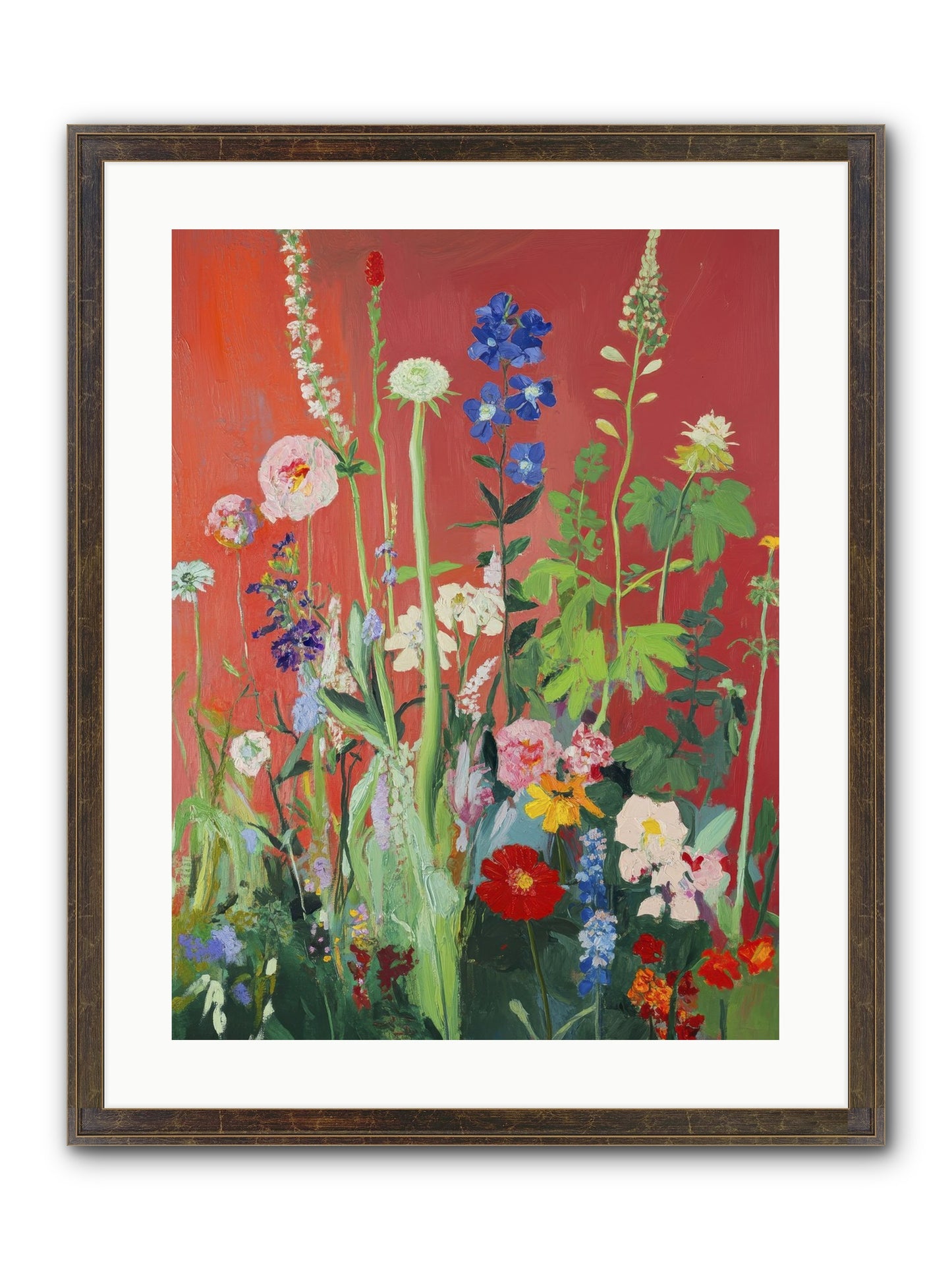 When Stems Held Stories No.1 Framed Print - Slimwoods Black/Gold 18x24