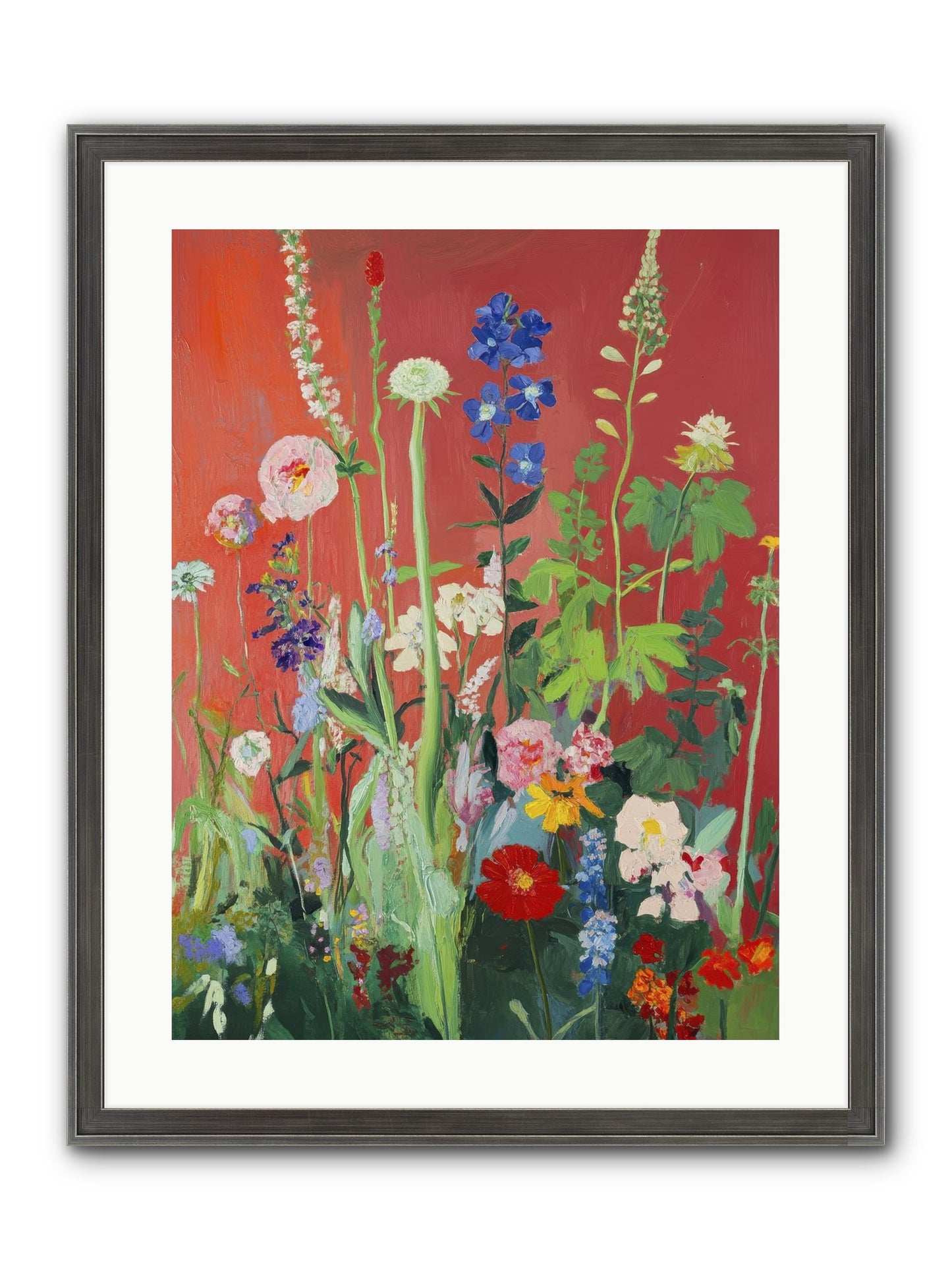 When Stems Held Stories No.1 Framed Print - Slimwoods Black/Silver 18x24