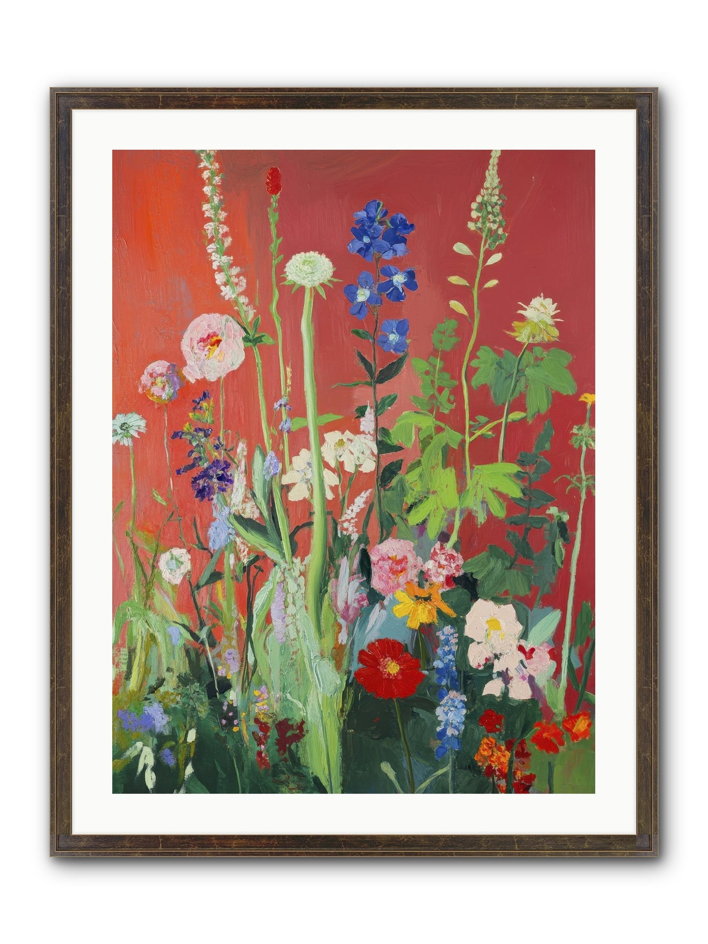 When Stems Held Stories No.1 Framed Print - Slimwoods Black/Gold 24x32