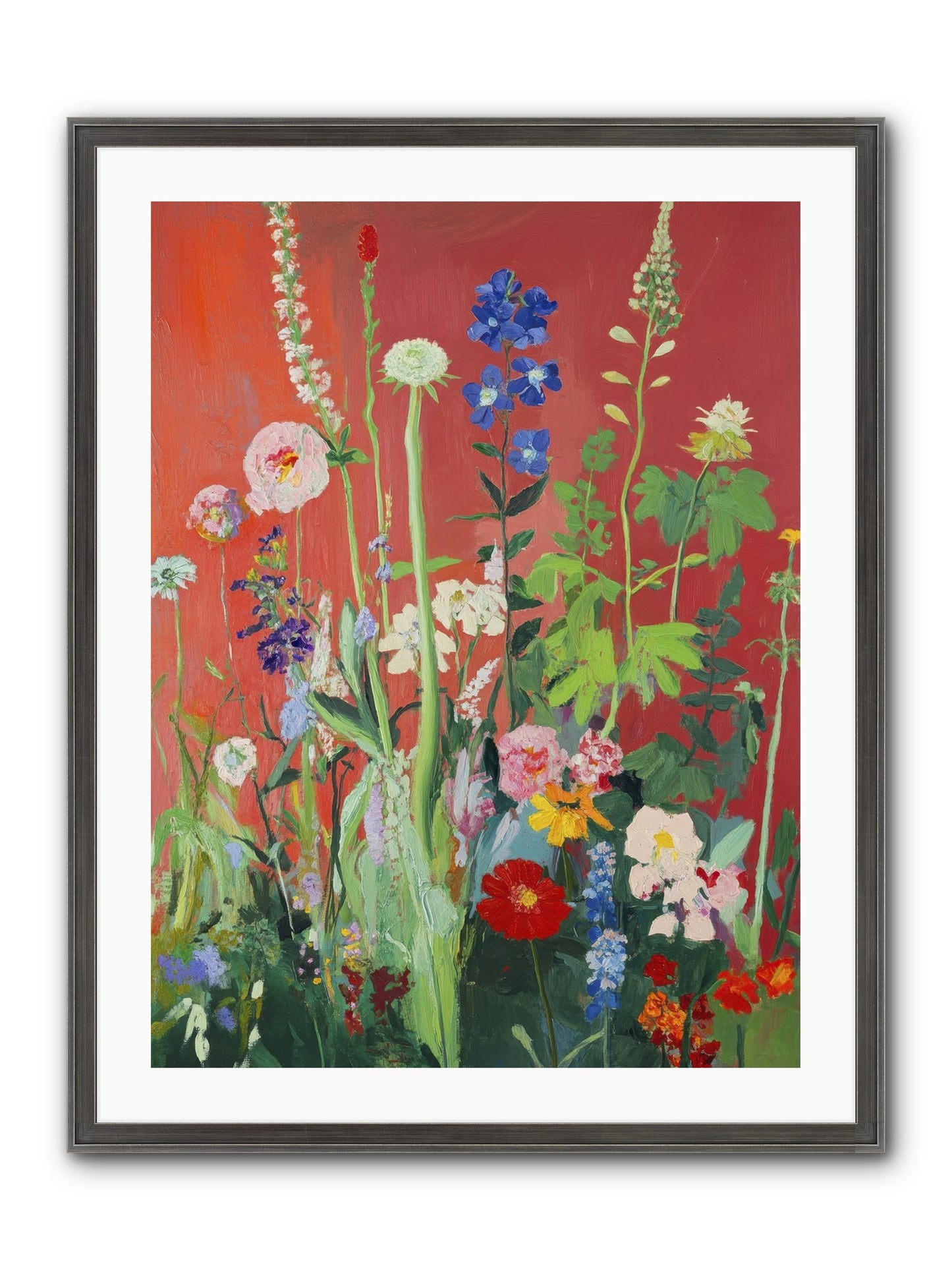 When Stems Held Stories No.1 Framed Print - Slimwoods Black/Silver 24x32