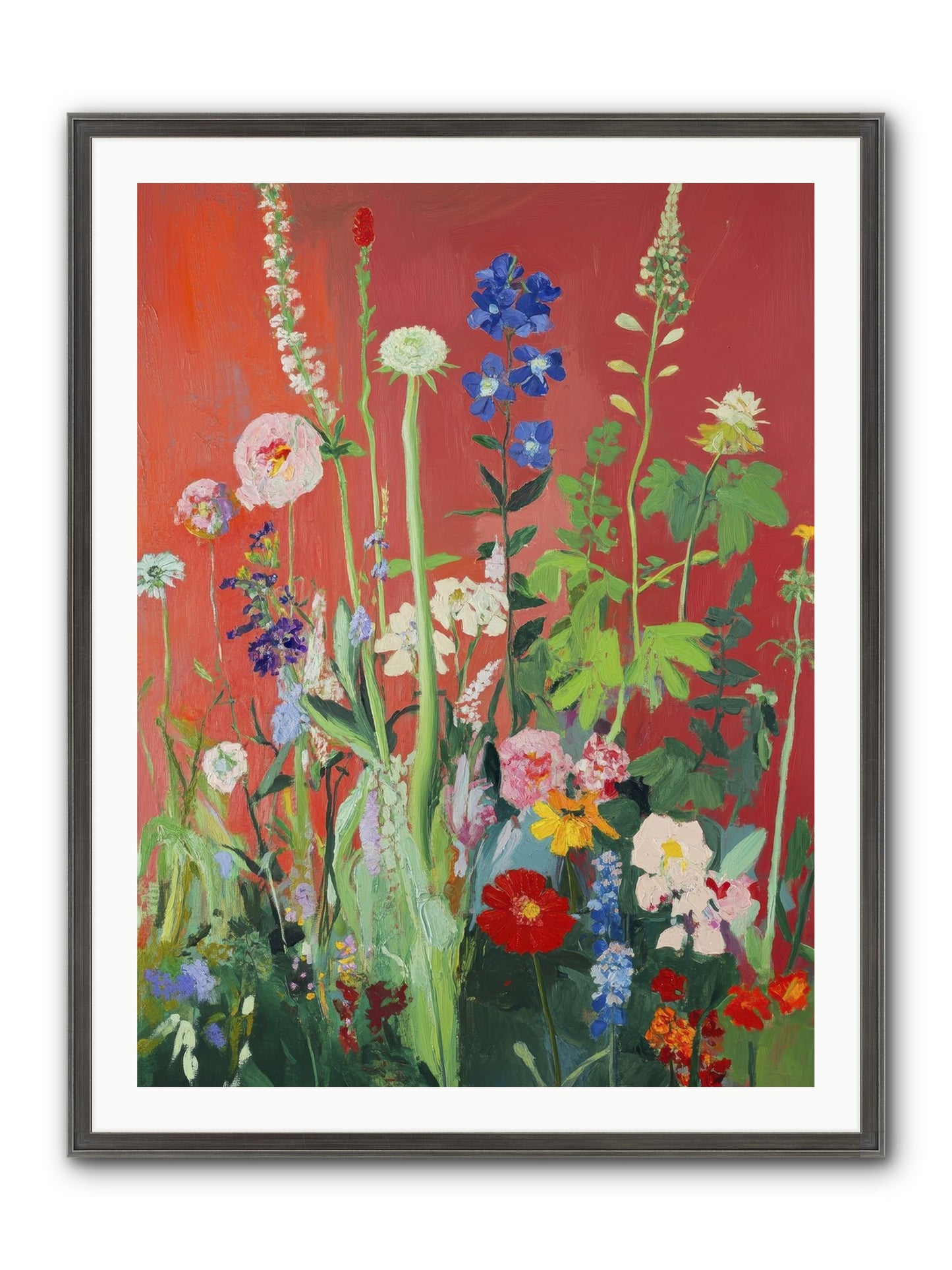 When Stems Held Stories No.1 Framed Print - Slimwoods Black/Silver 30x40
