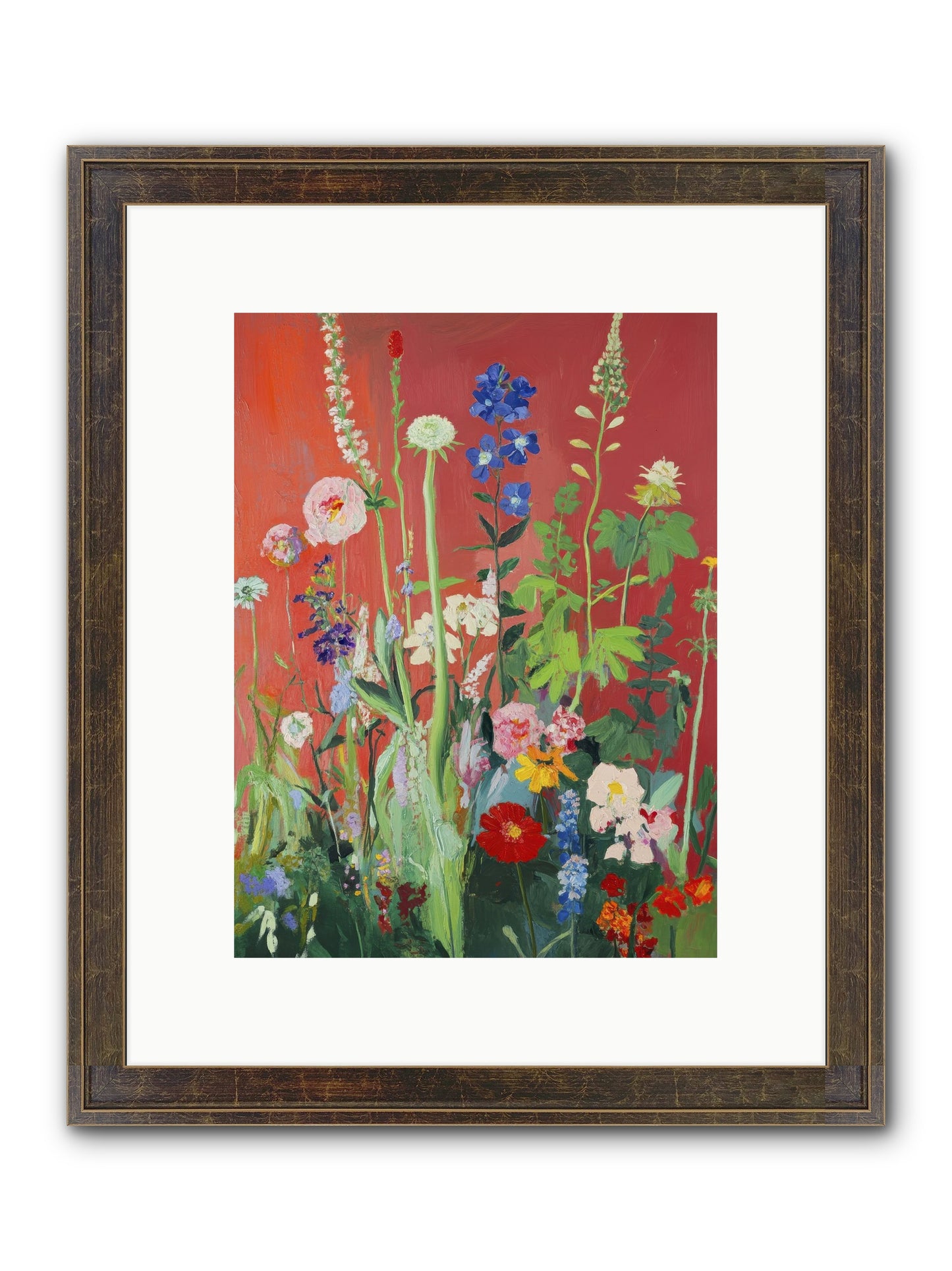 When Stems Held Stories No.1 Framed Print - Slimwoods Black/Gold 9x12