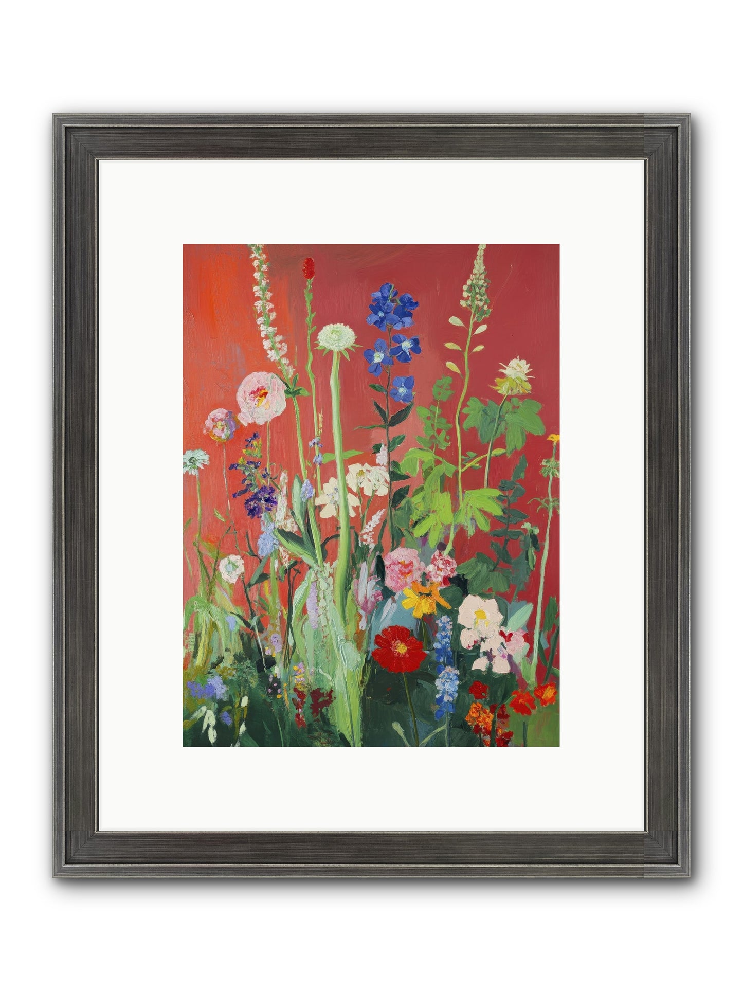 When Stems Held Stories No.1 Framed Print - Slimwoods Black/Silver 9x12