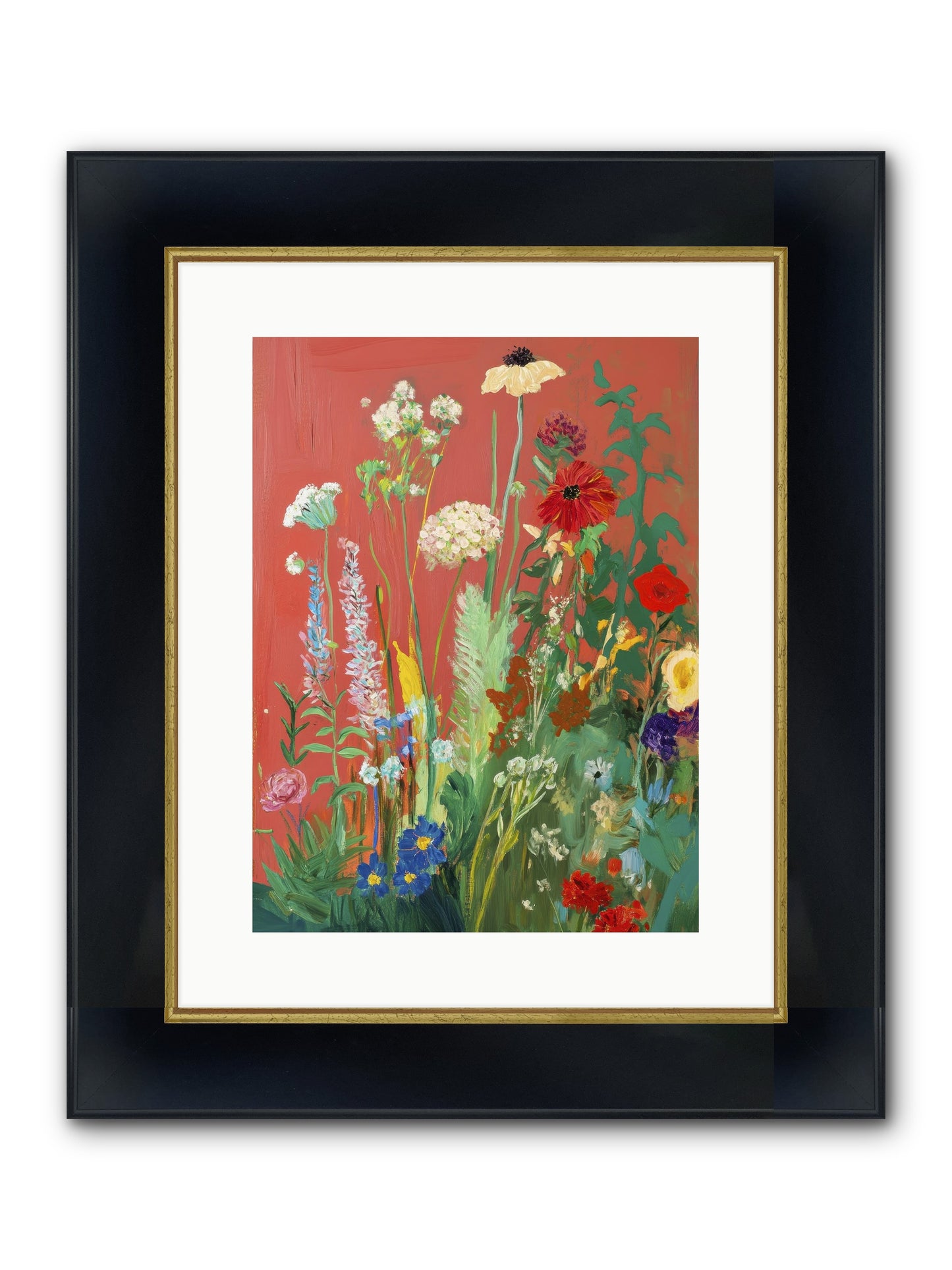 When Stems Held Stories No.2 Framed Print - Wide Black w/Gold 12x16
