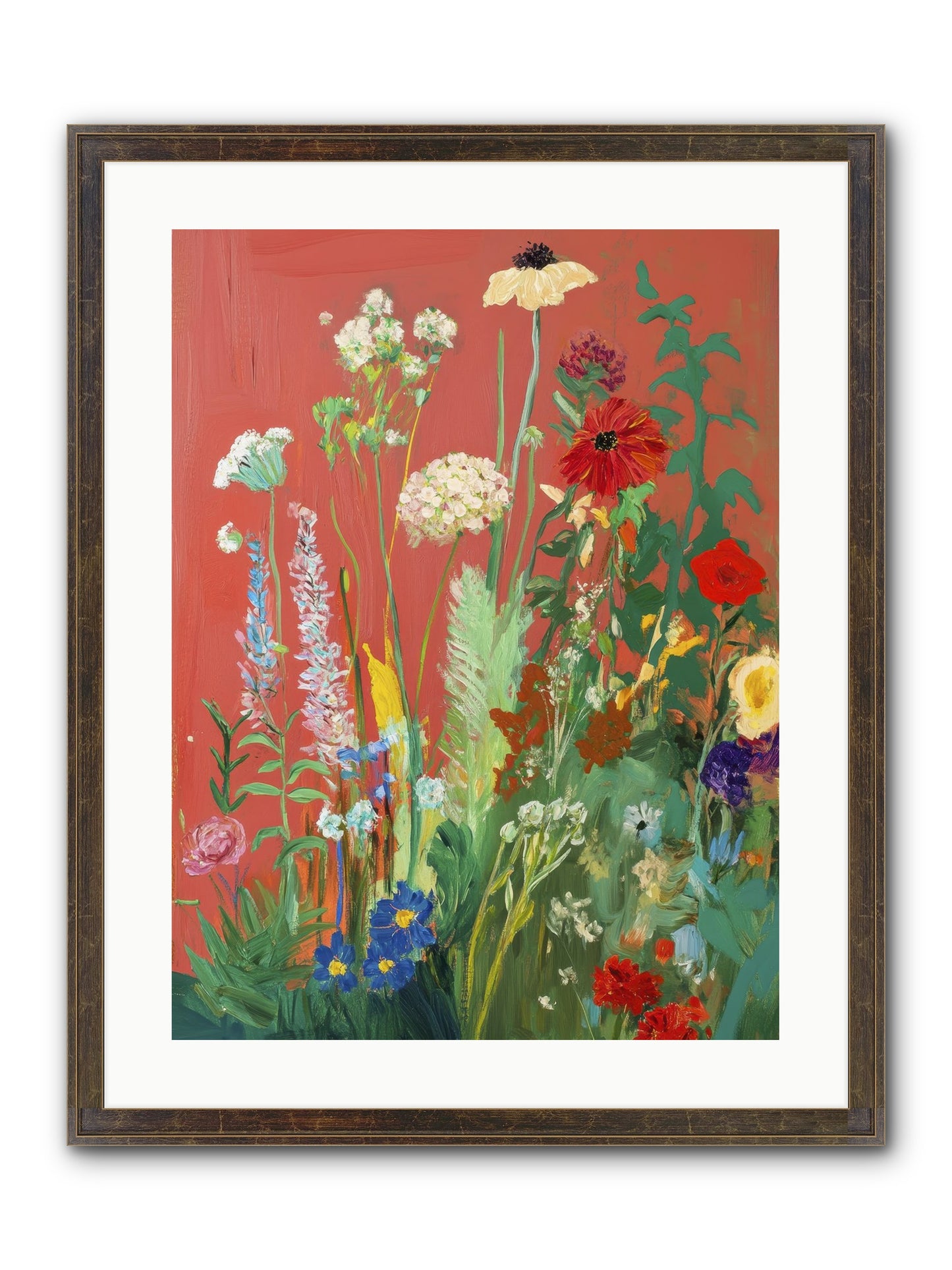 When Stems Held Stories No.2 Framed Print - Slimwoods Black/Gold 18x24