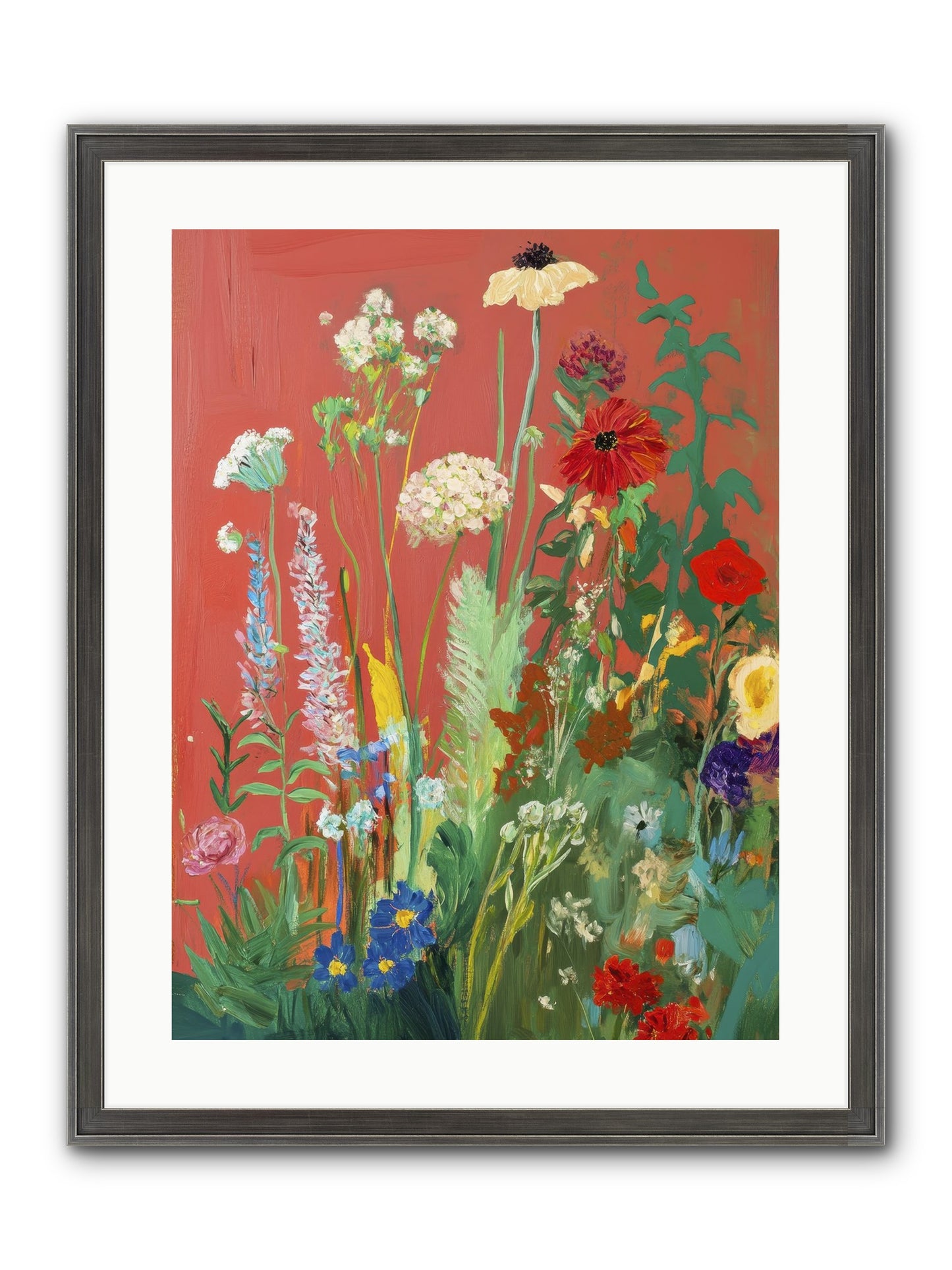 When Stems Held Stories No.2 Framed Print - Slimwoods Black/Silver 18x24