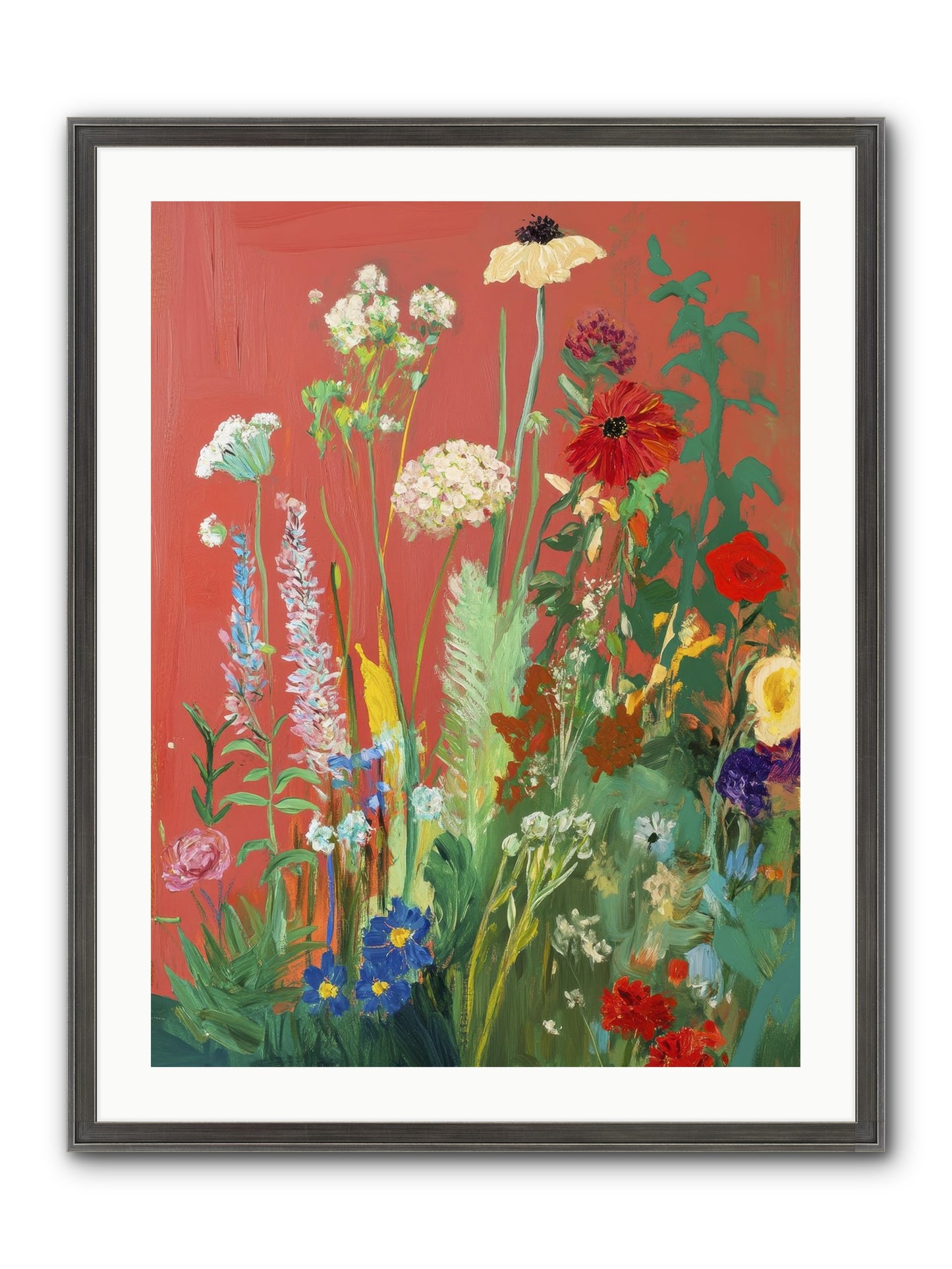 When Stems Held Stories No.2 Framed Print - Slimwoods Black/Silver 24x32